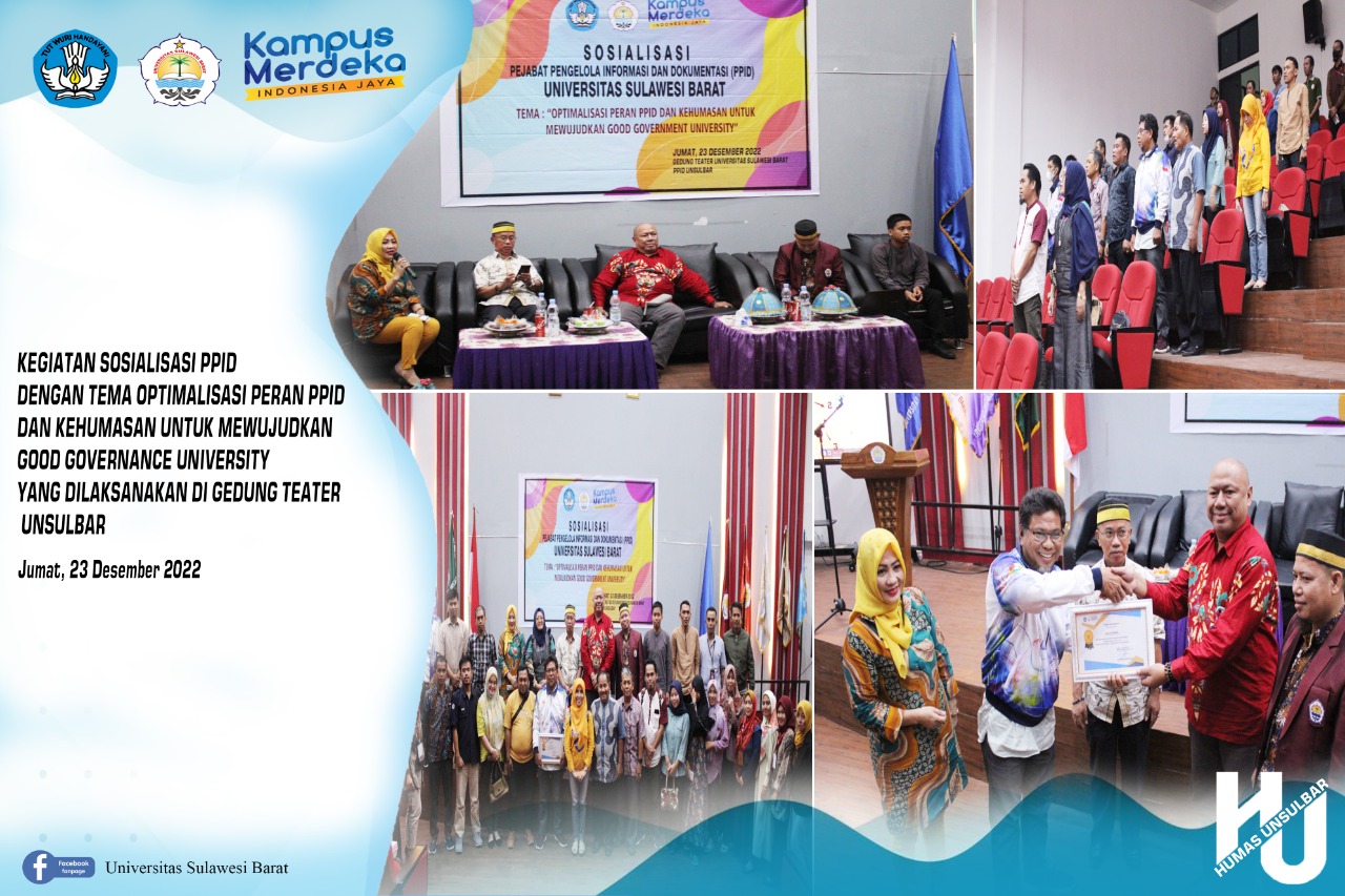 Kehumasan dan PPID Unsulbar selenggarakan Sosialisasi Pejabat Pengelola Informasi dan Dokumentasi (PPID).