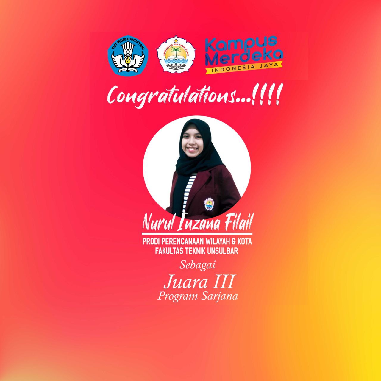 Mahasiswa UNSULBAR Juara Pilmapres Wilayah IX