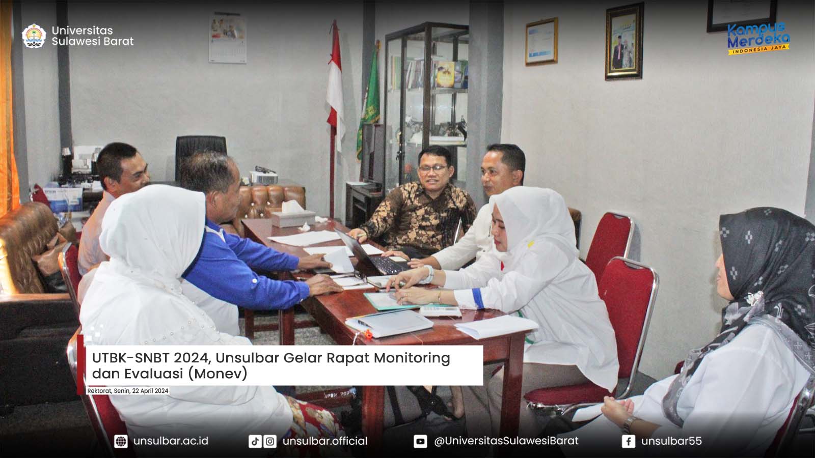 UTBK-SNBT 2024, Unsulbar Gelar Rapat Monitoring dan Evaluasi (Monev)