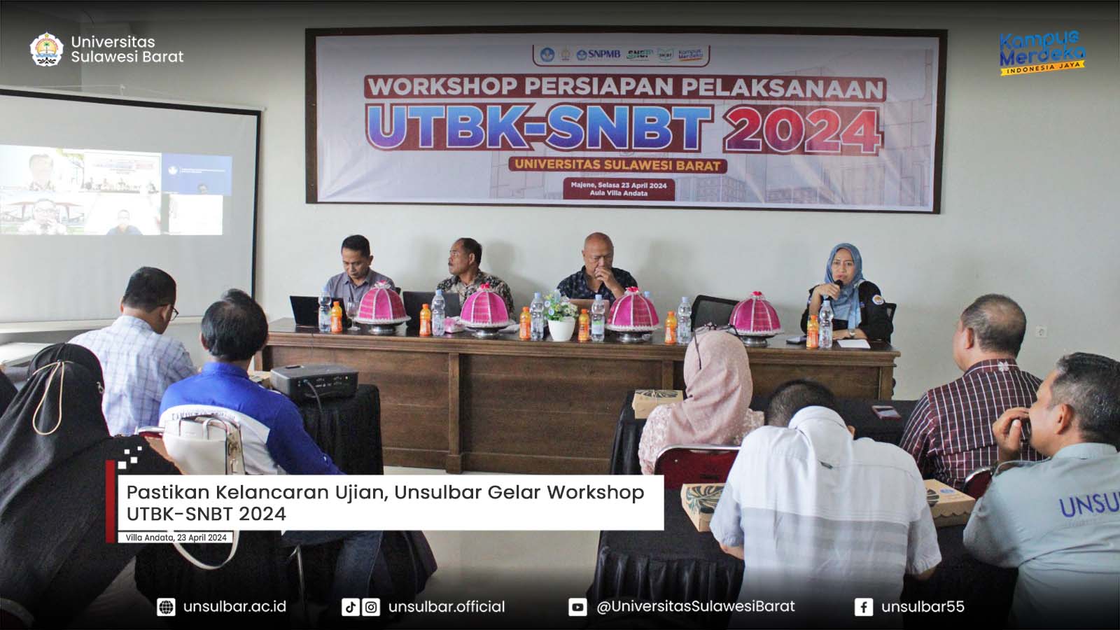 Pastikan Kelancaran Ujian, Unsulbar Gelar Workshop UTBK-SNBT 2024