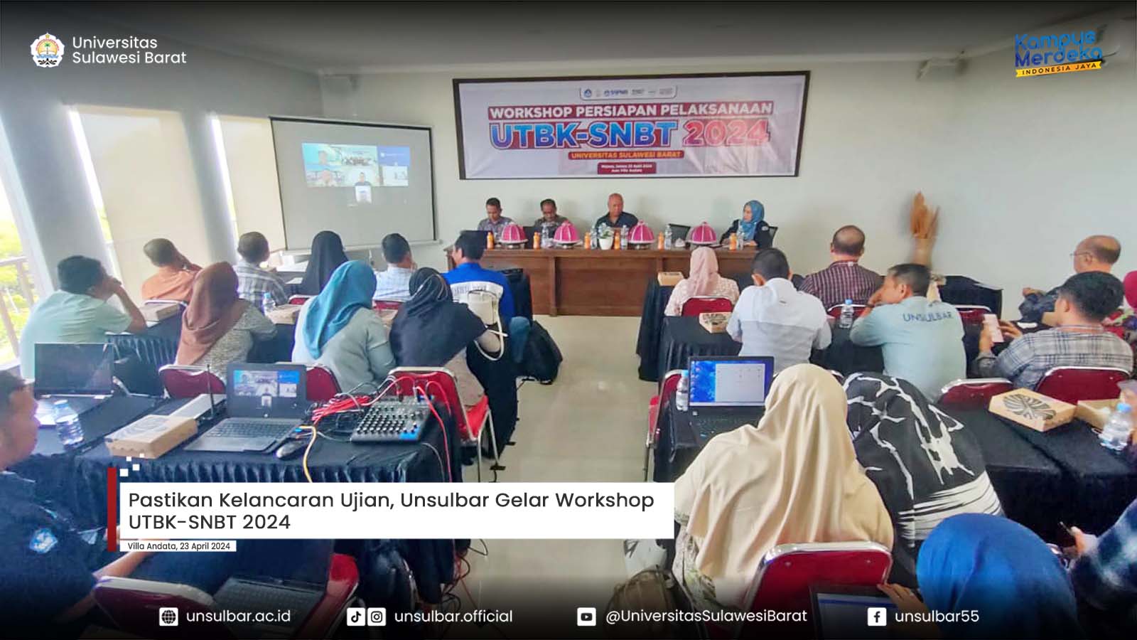 Pastikan Kelancaran Ujian, Unsulbar Gelar Workshop UTBK-SNBT 2024