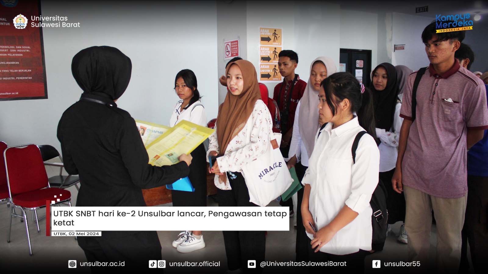 UTBK SNBT hari ke-2 Unsulbar lancar, Pengawasan tetap ketat