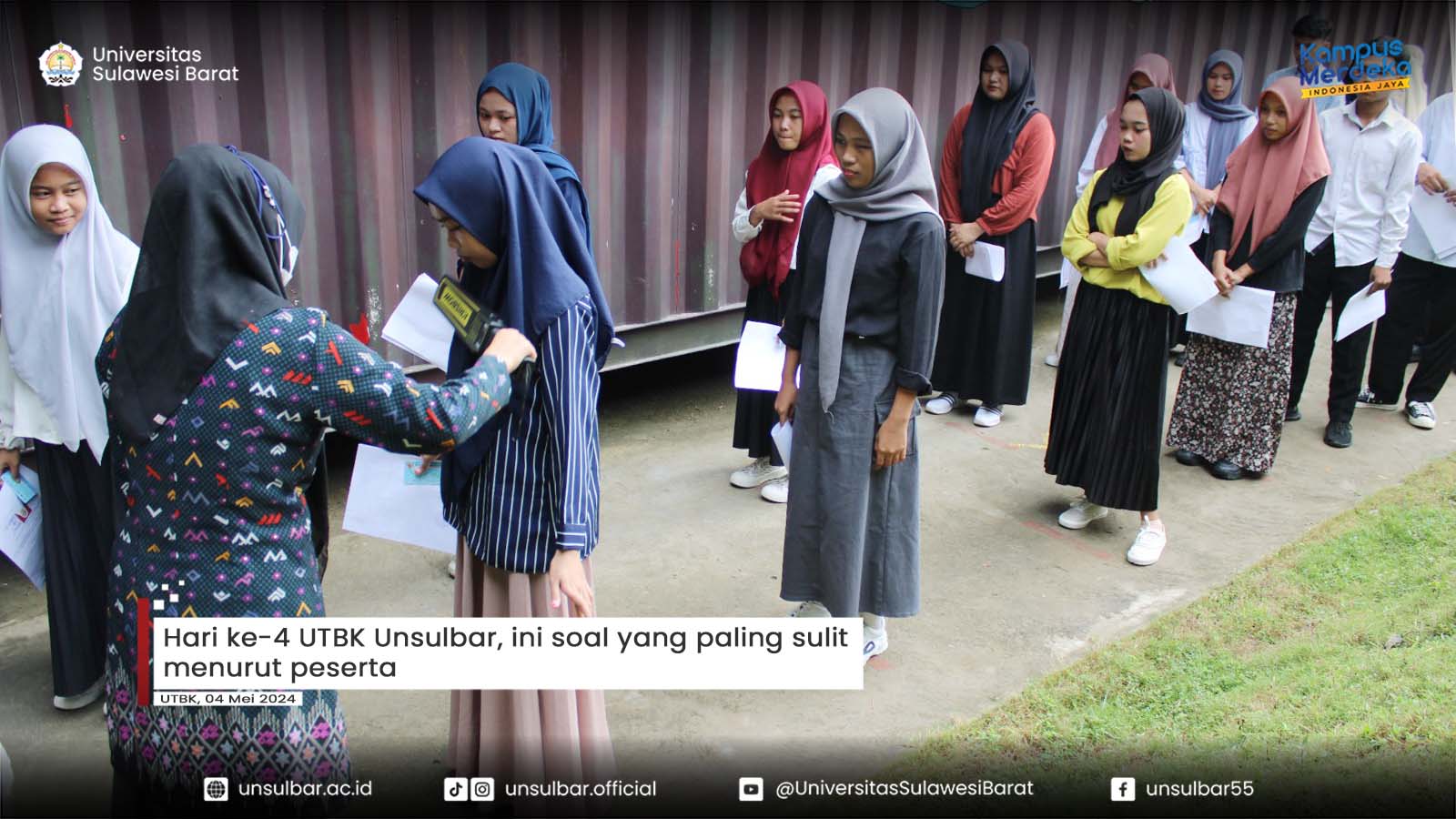 Hari ke-4 UTBK Unsulbar, ini soal yang paling sulit menurut peserta