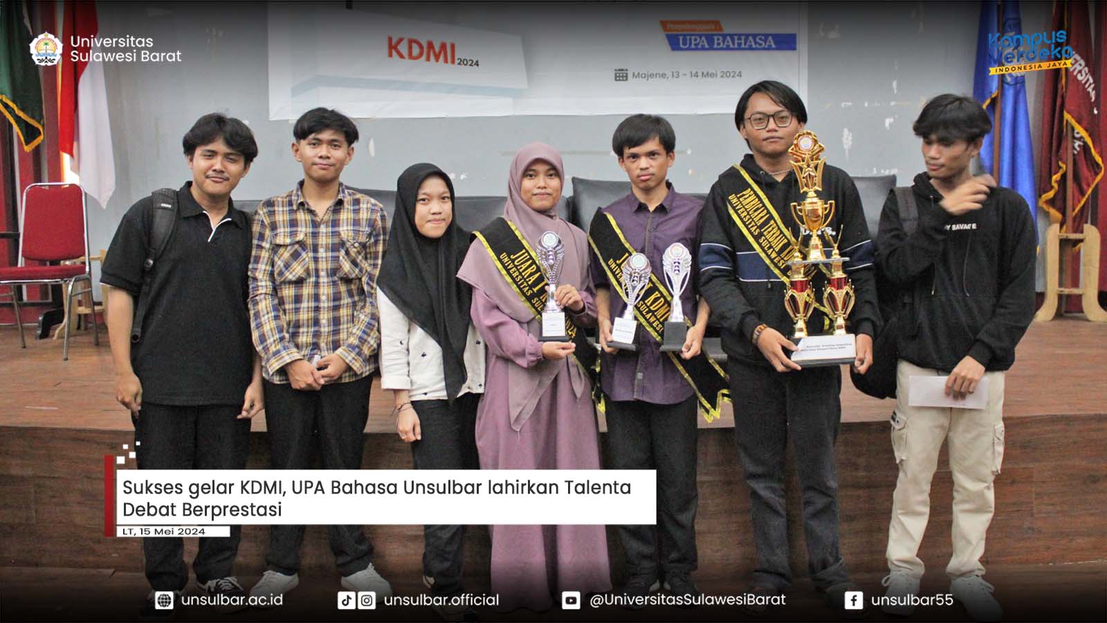 Sukses gelar KDMI, UPA Bahasa Unsulbar lahirkan Talenta Debat Berprestasi