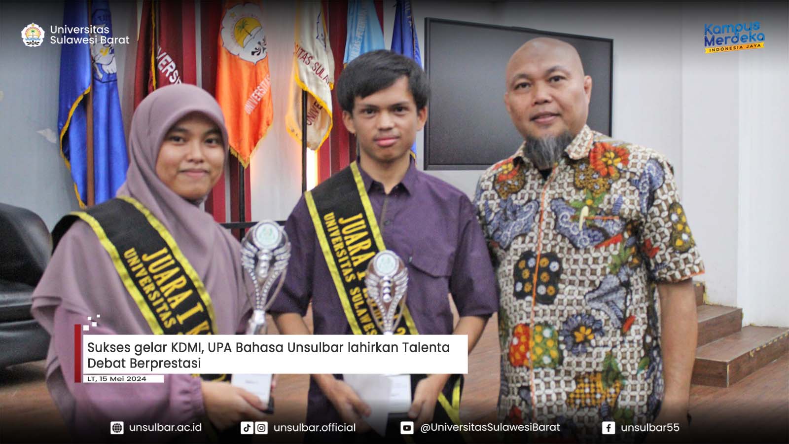 Sukses gelar KDMI, UPA Bahasa Unsulbar lahirkan Talenta Debat Berprestasi
