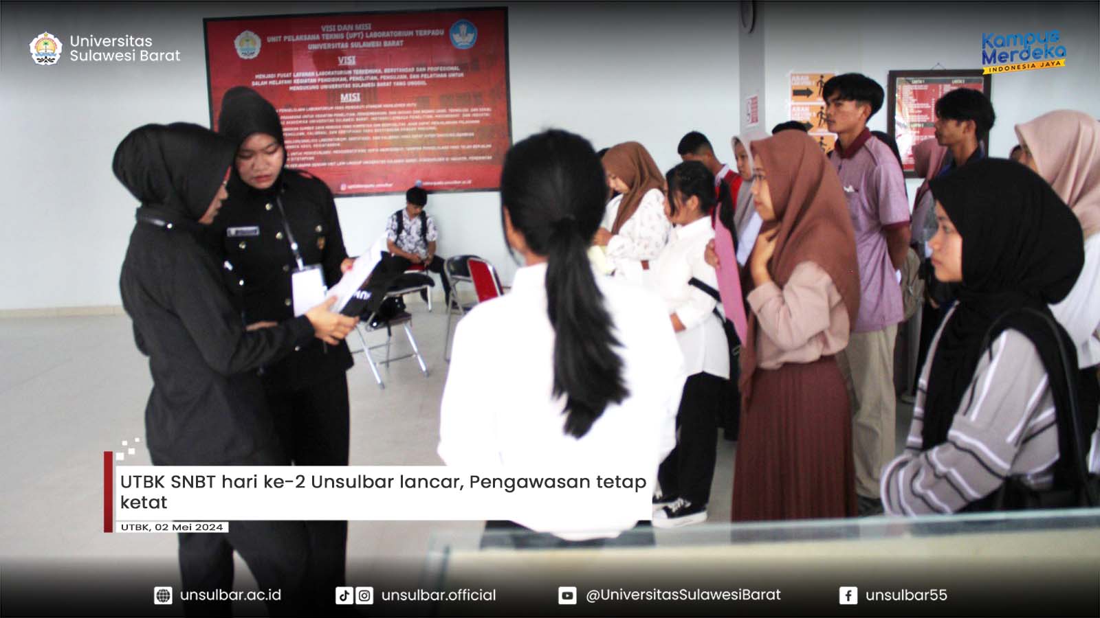 UTBK SNBT hari ke-2 Unsulbar lancar, Pengawasan tetap ketat