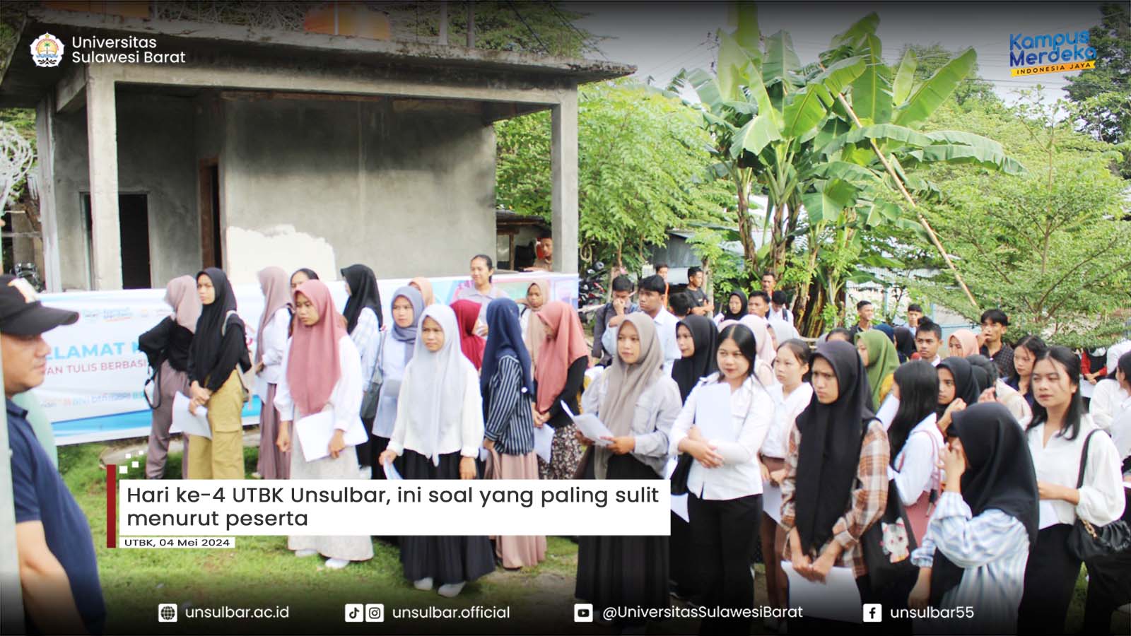 Hari ke-4 UTBK Unsulbar, ini soal yang paling sulit menurut peserta