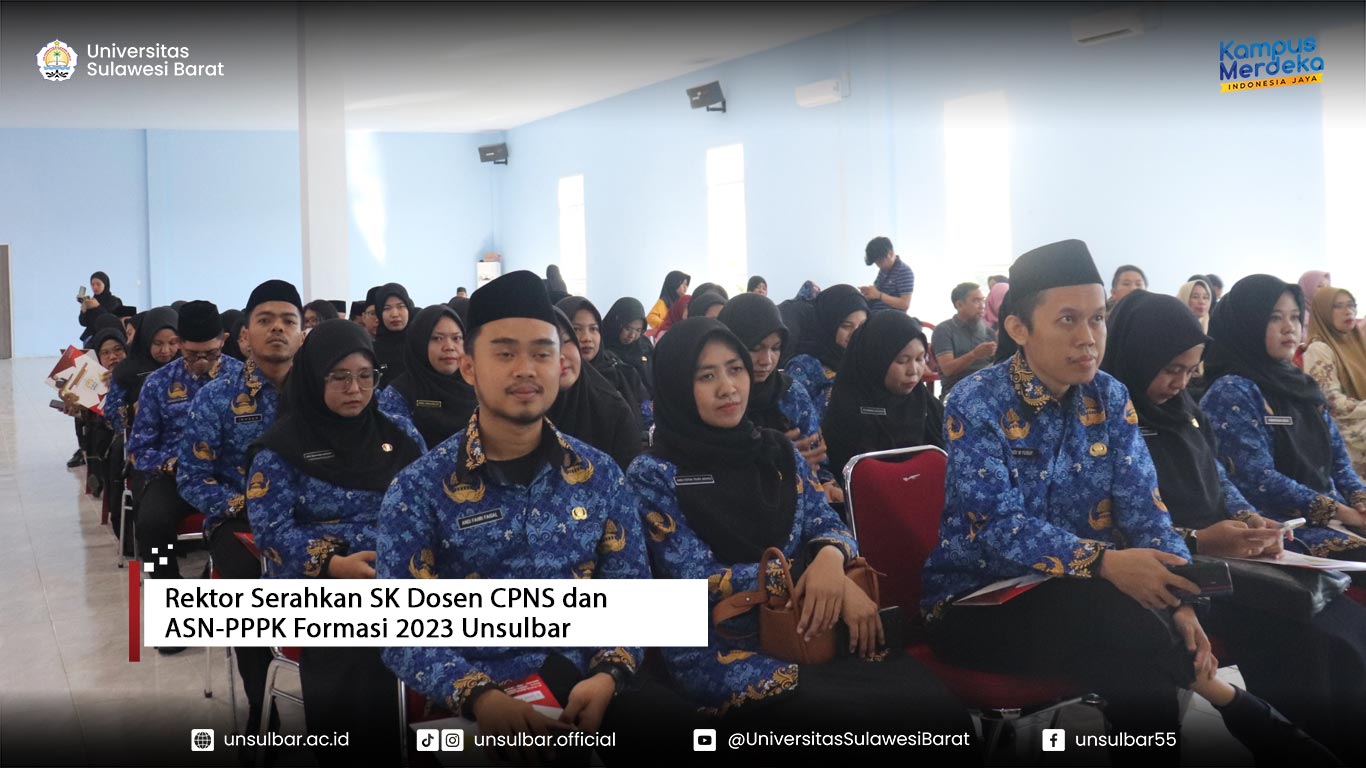 Rektor Serahkan SK Dosen CPNS dan ASN-PPPK Formasi 2023 Unsulbar