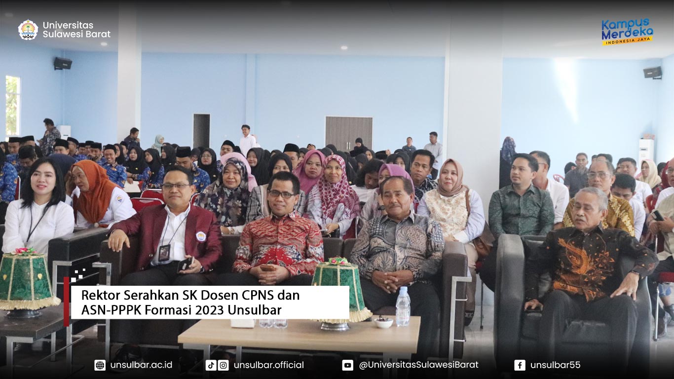 Rektor Serahkan SK Dosen CPNS dan ASN-PPPK Formasi 2023 Unsulbar