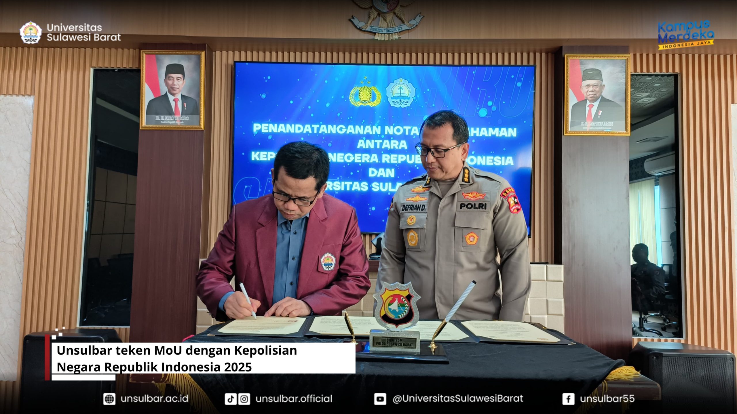 Unsulbar teken MoU dengan Kepolisian Negara Republik Indonesia 2024