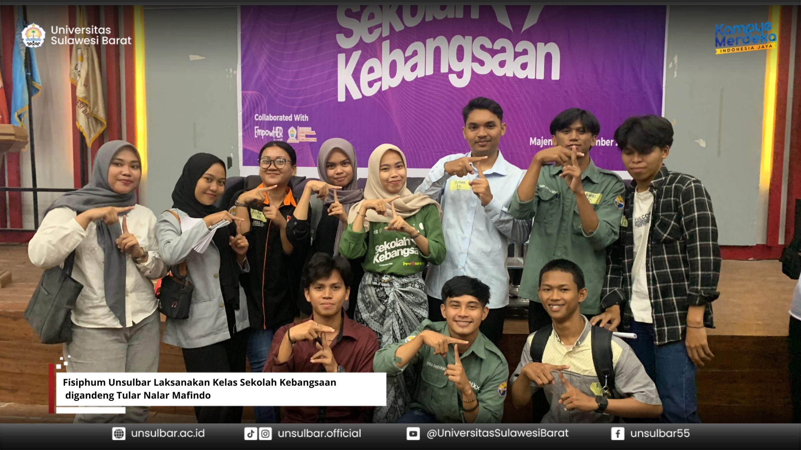 Fisiphum Unsulbar dan EmpowHER Laksanakan Kelas Sekolah Kebangsaan Tular Nalar-Mafindo