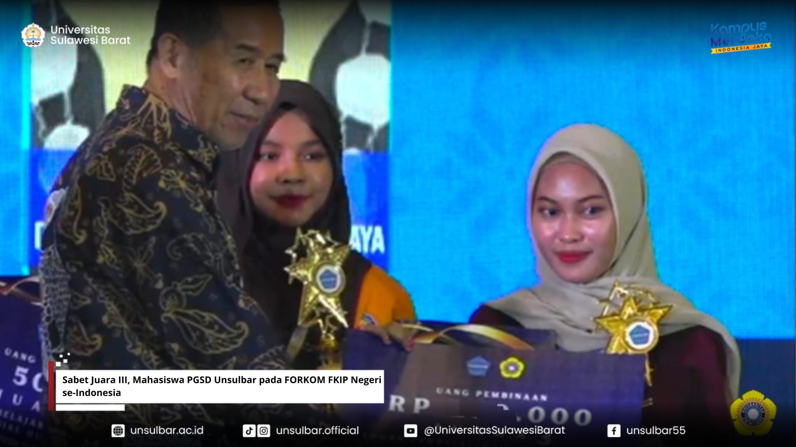 Sabet Juara III, Mahasiswa PGSD Unsulbar pada FORKOM FKIP Negeri se-Indonesia