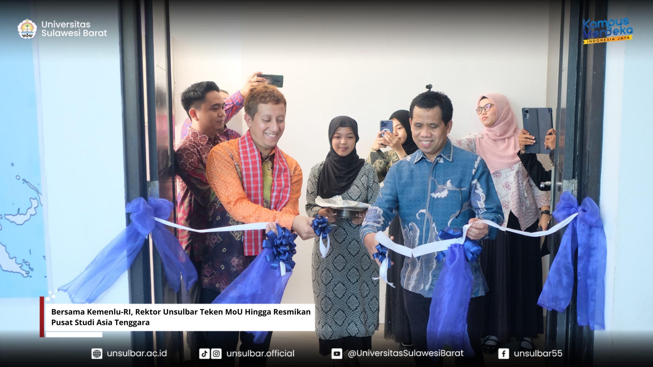 Bersama Kemenlu-RI, Rektor Unsulbar Teken MoU Hingga Resmikan Pusat Studi Asia Tenggara