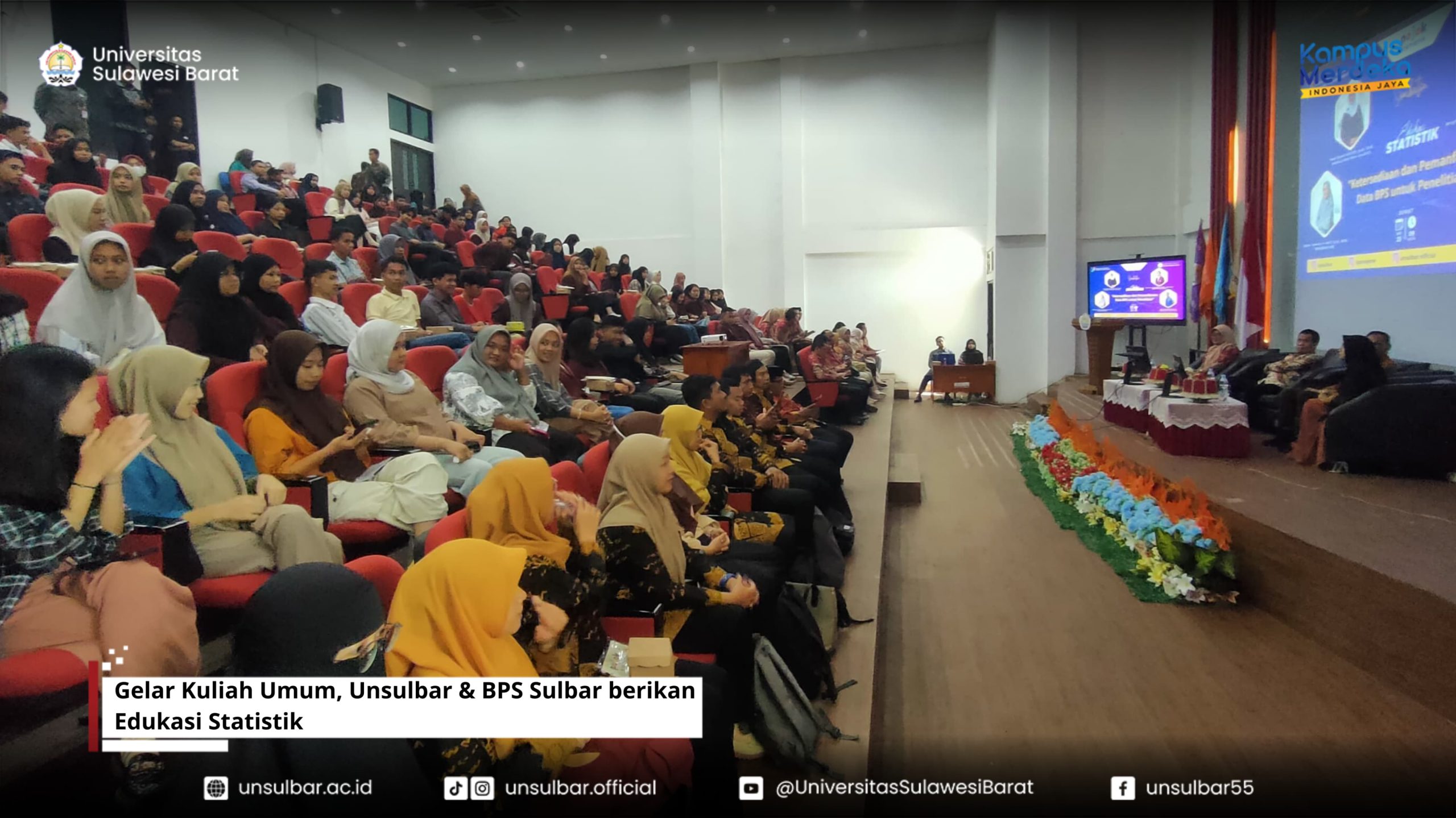 Gelar Kuliah Umum, Unsulbar & BPS Sulbar berikan Edukasi Statistik