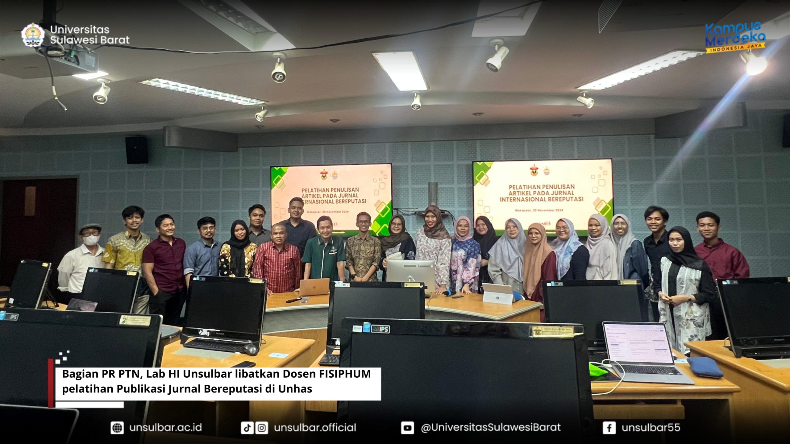 Bagian dari PR PTN, Lab HI Unsulbar libatkan Dosen FISIPHUM pelatihan Publikasi Jurnal Bereputasi di Unhas