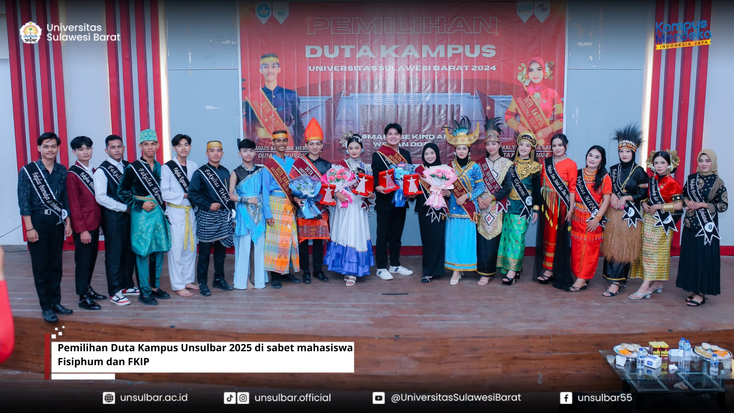 Pemilihan Duta Kampus Unsulbar 2025 di sabet mahasiswa Fisiphum dan FKIP