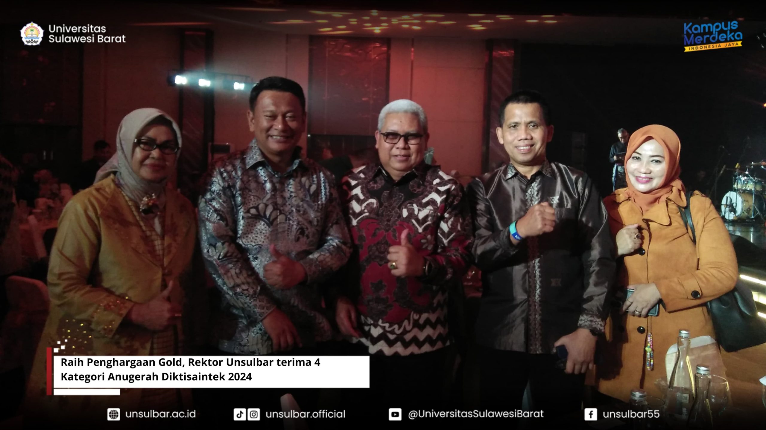 Raih Penghargaan Gold, Rektor Unsulbar terima 4 Kategori Anugerah Diktisaintek 2024
