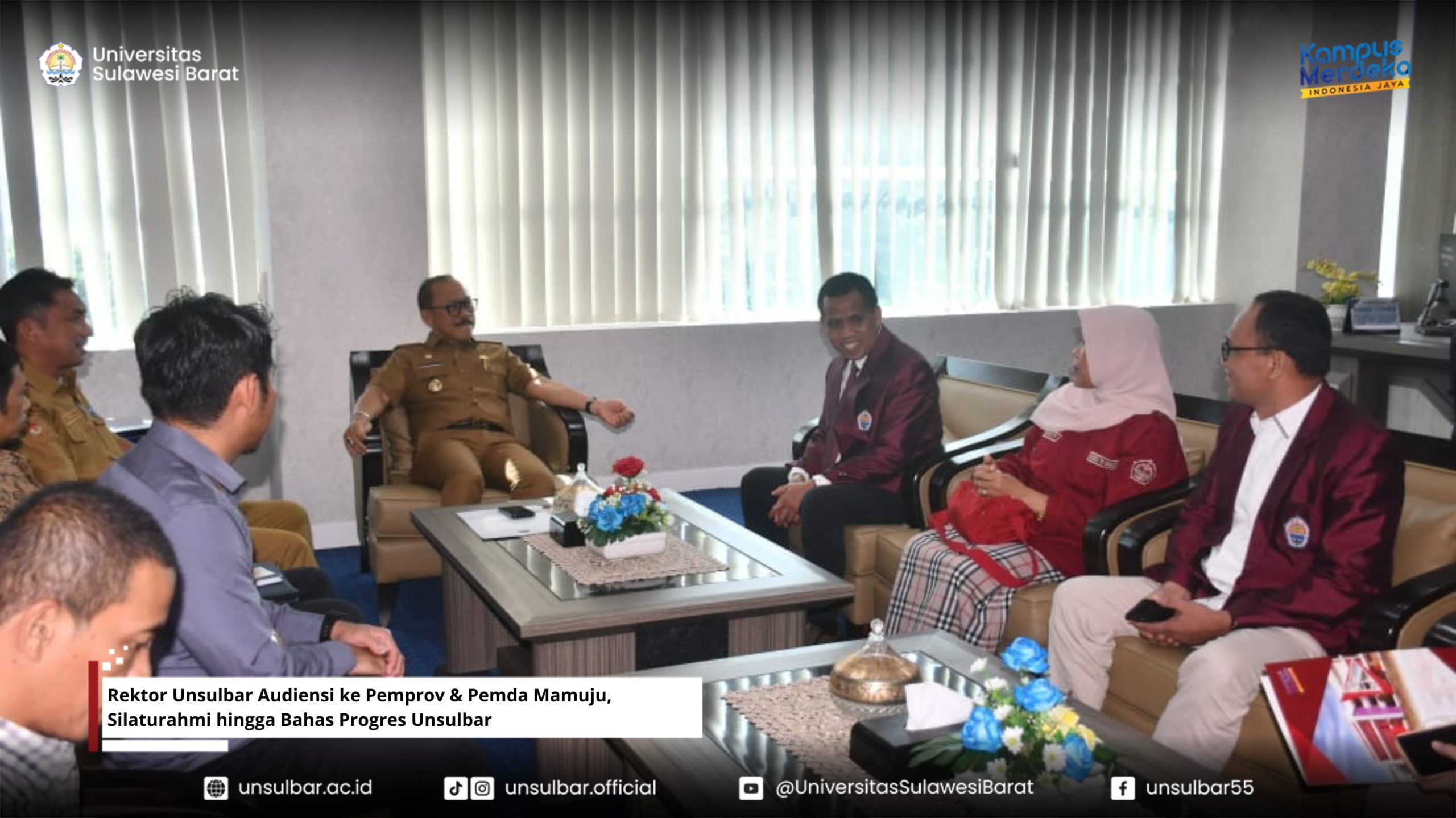 Rektor Unsulbar Audiensi ke Pemprov Sulbar & Pemda Mamuju, Silaturahmi hingga Bahas Progres Unsulbar
