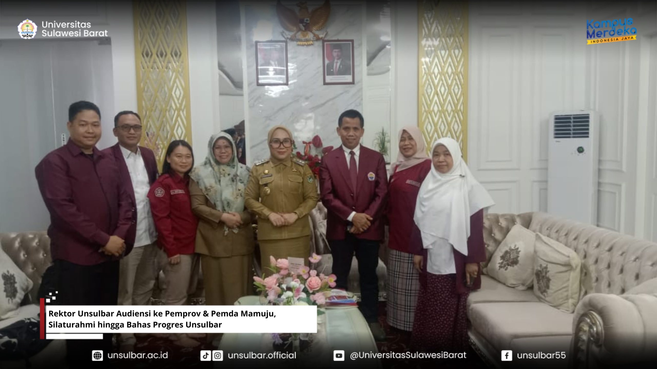 Rektor Unsulbar Audiensi ke Pemprov Sulbar & Pemda Mamuju, Silaturahmi hingga Bahas Progres Unsulbar
