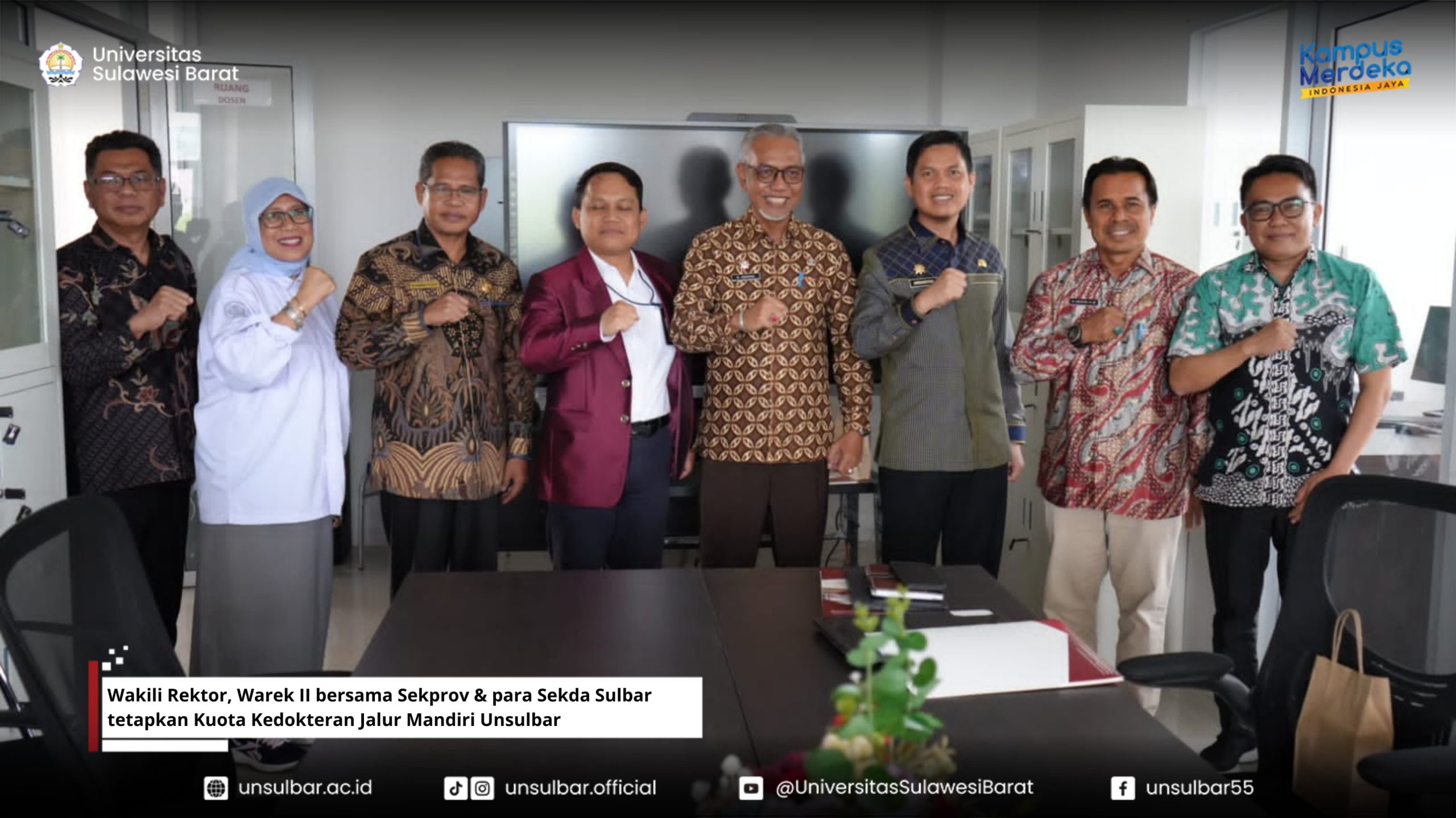 Wakili Rektor, Warek II bersama Sekprov & para Sekda Sulbar tetapkan Kuota Kedokteran Jalur Mandiri Unsulbar