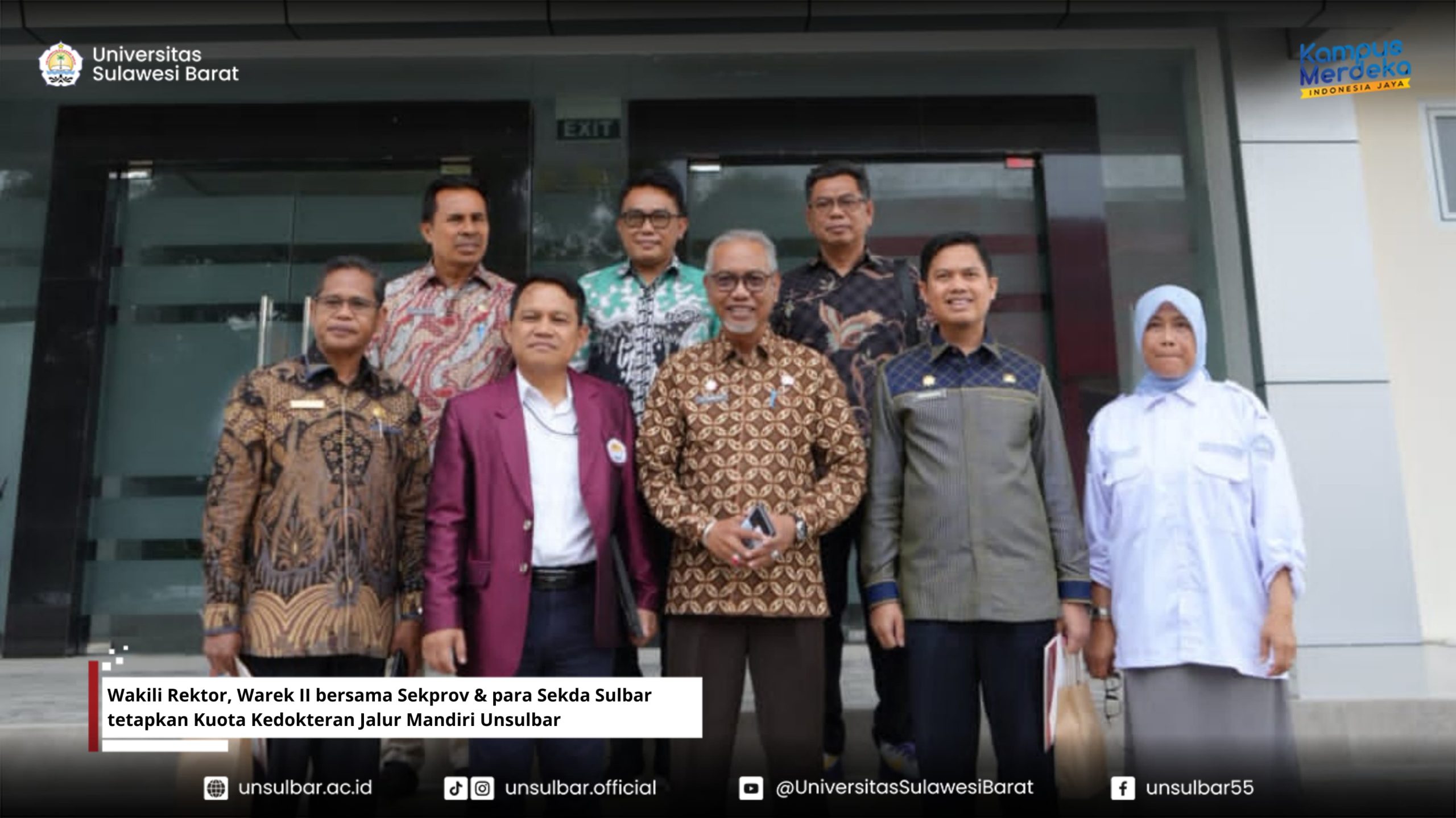 Wakili Rektor, Warek II bersama Sekprov & para Sekda Sulbar tetapkan Kuota Kedokteran Jalur Mandiri Unsulbar