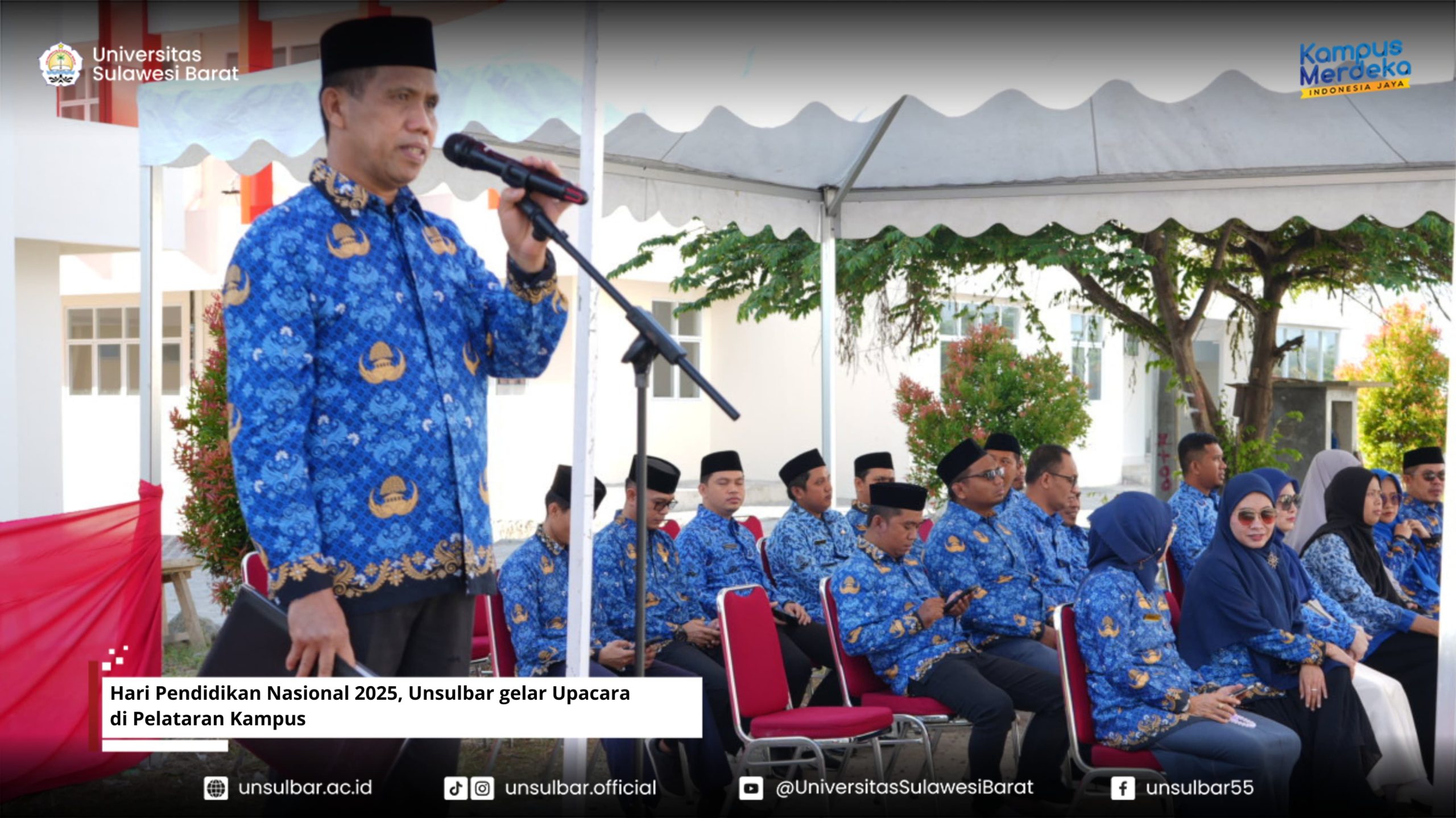 Hari Pendidikan Nasional 2025, Unsulbar gelar Upacara di Pelataran Kampus