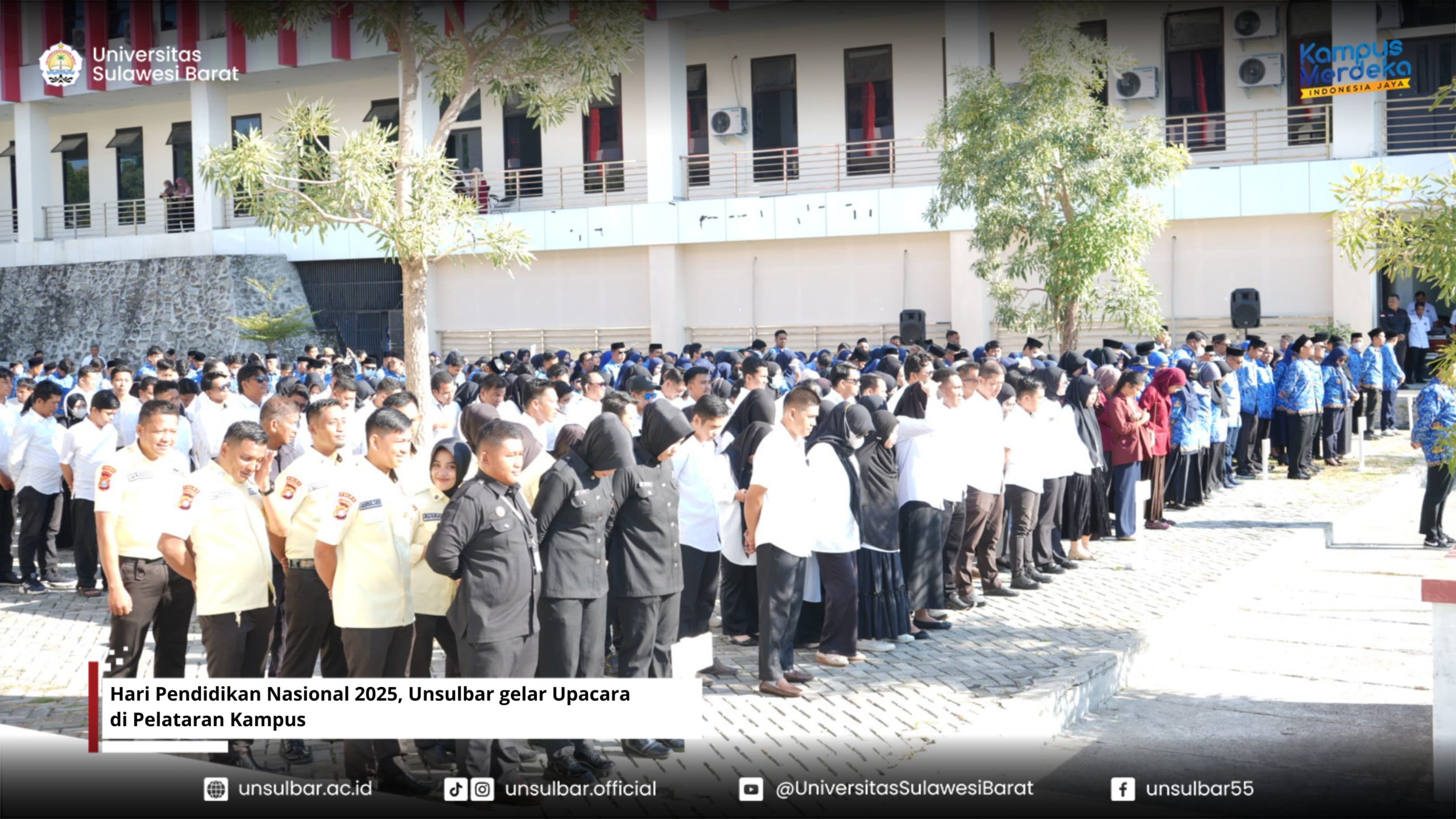 Hari Pendidikan Nasional 2025, Unsulbar gelar Upacara di Pelataran Kampus