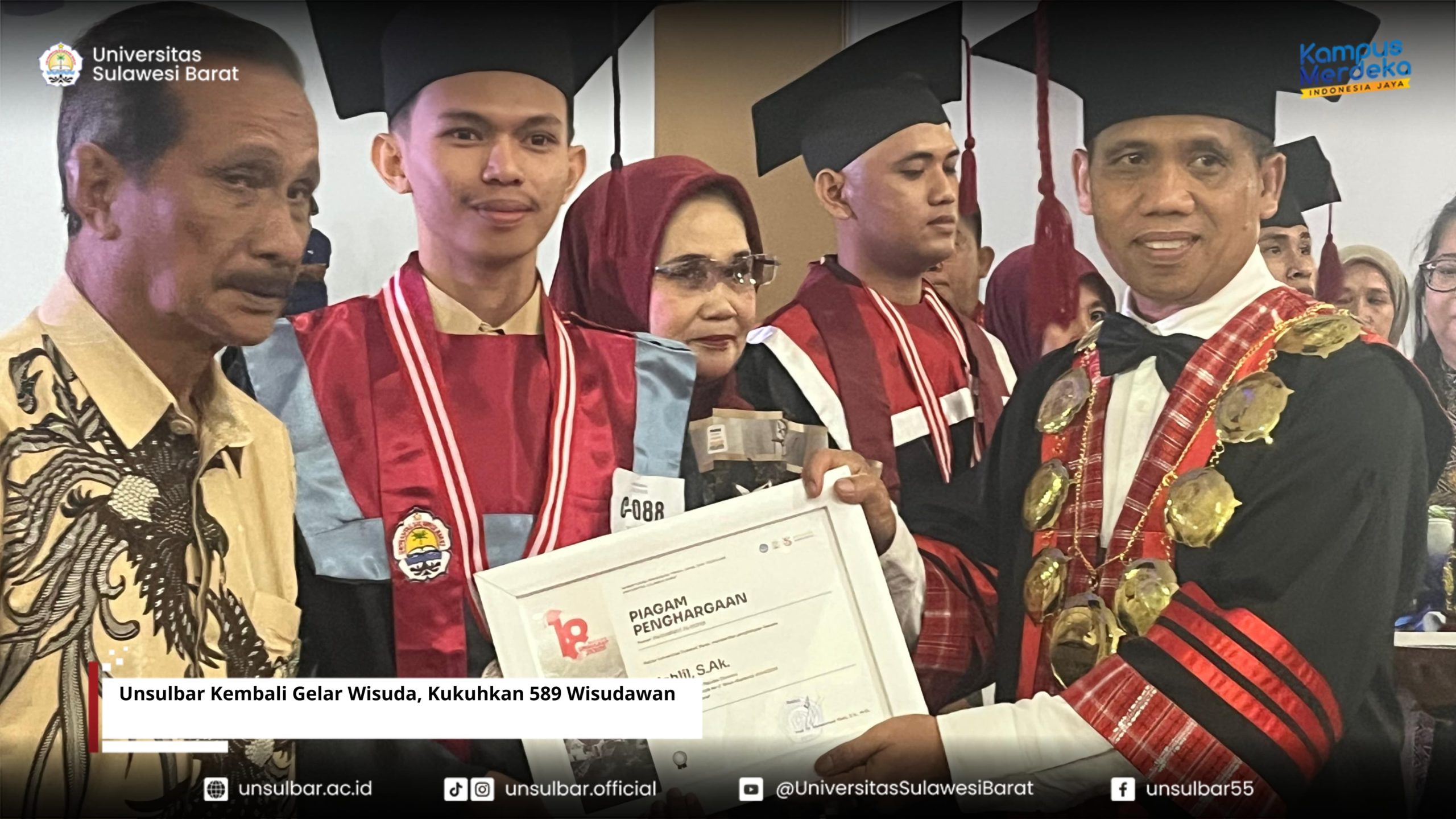 Unsulbar Kembali Gelar Wisuda, Kukuhkan 589 Wisudawan