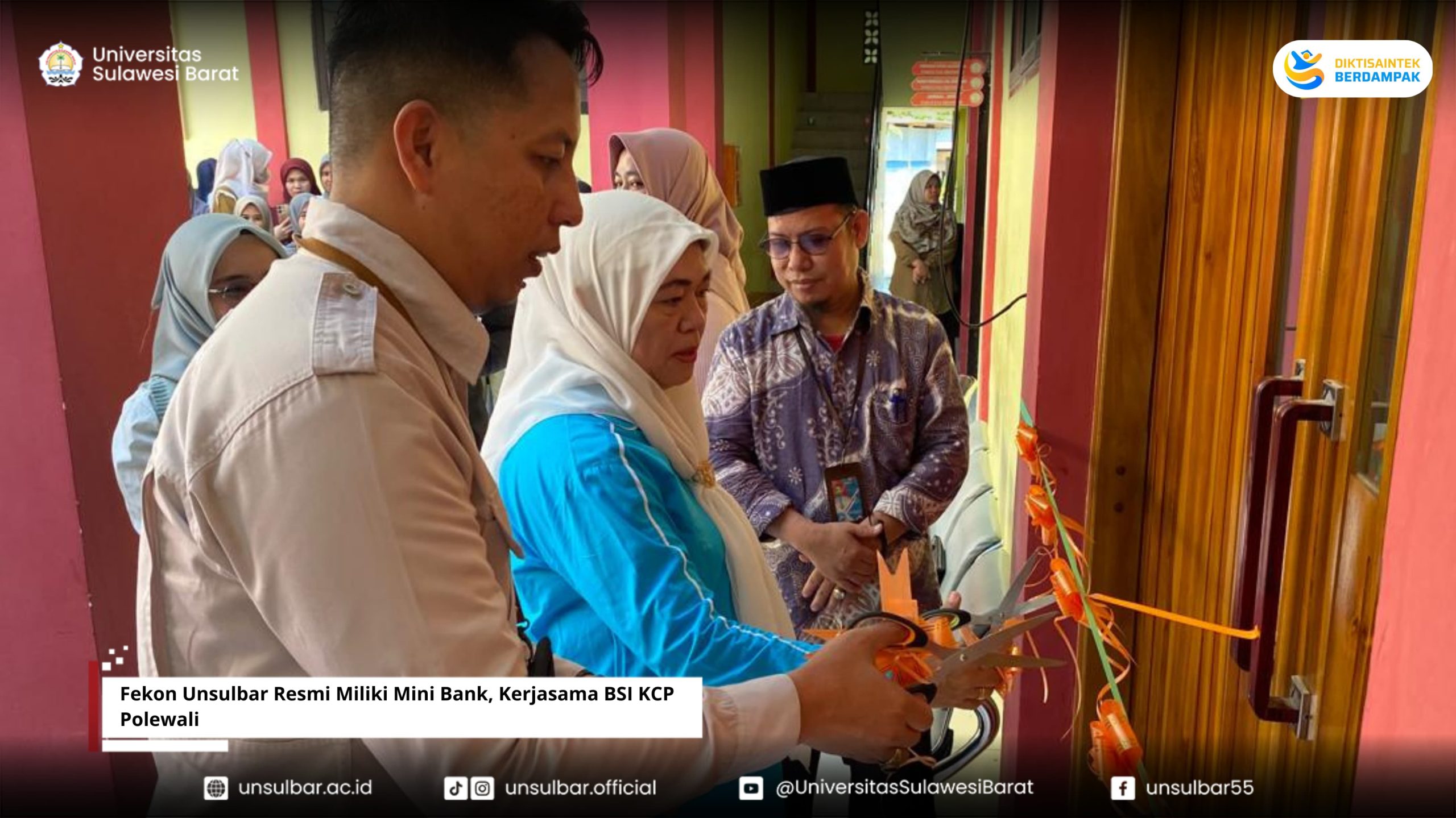 Fekon Unsulbar Resmi Miliki Mini Bank, Kerjasama BSI KCP Polewali