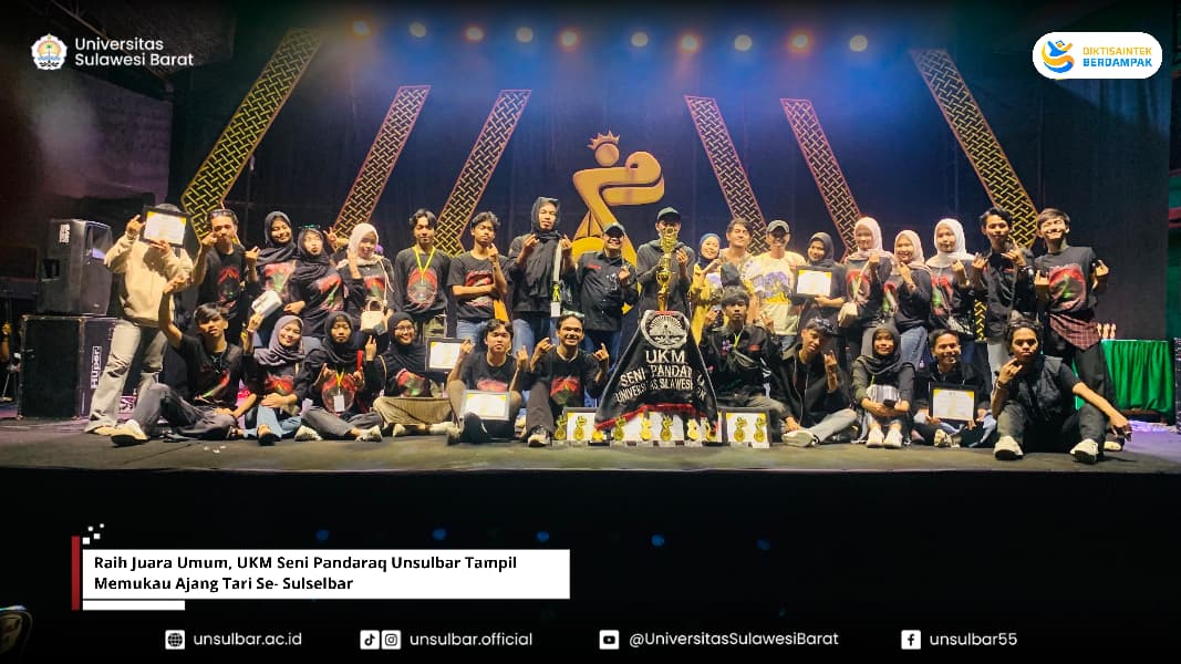Raih Juara Umum, UKM Seni Pandaraq Unsulbar Tampil Memukau Ajang Tari Se- Sulselbar
