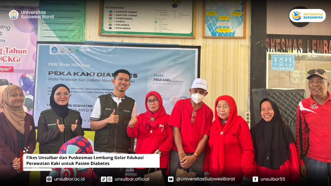 Fikes Unsulbar dan Puskesmas Lembang Gelar Edukasi Perawatan Kaki untuk Pasien Diabetes