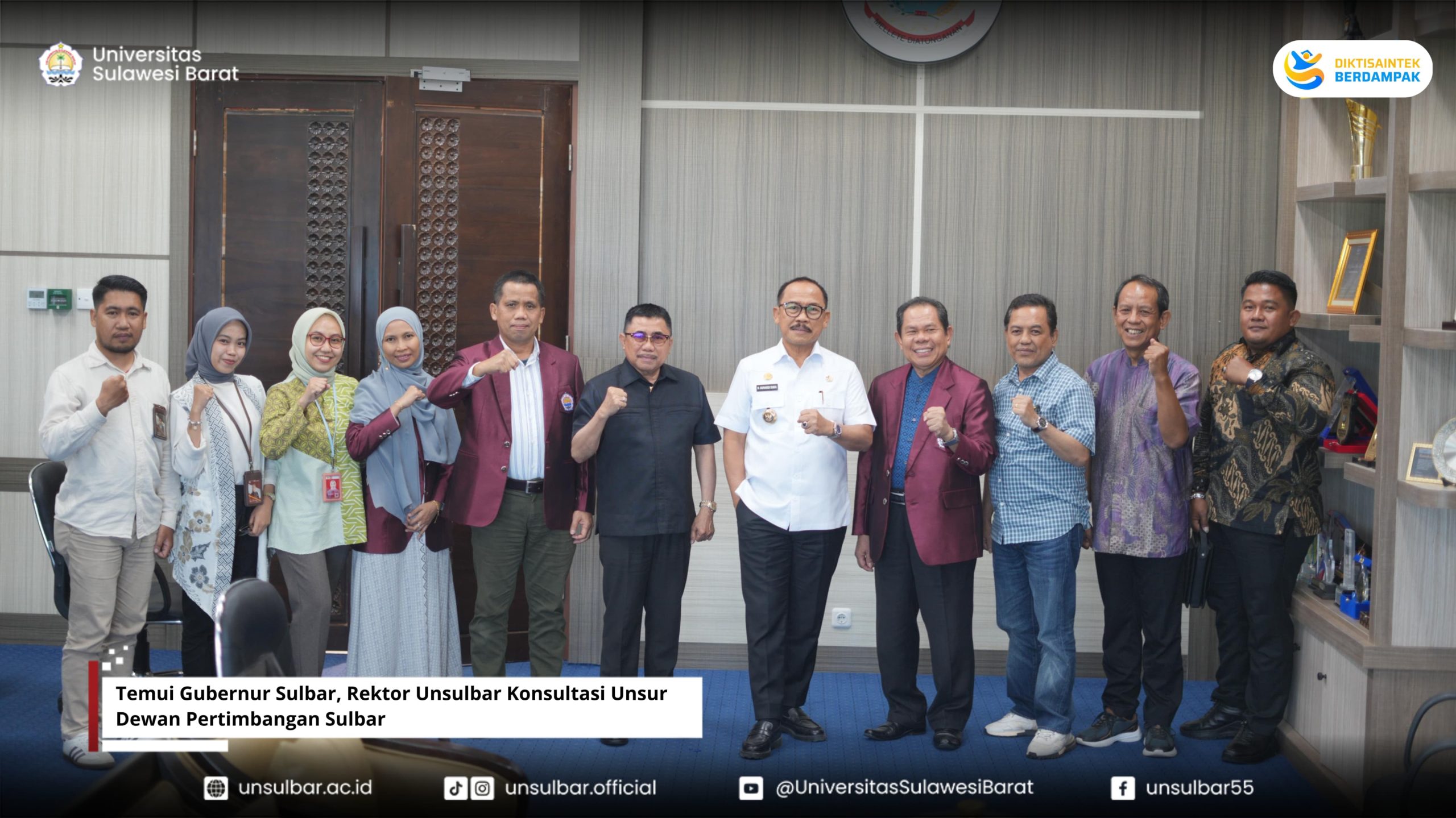 Temui Gubernur Sulbar, Rektor Unsulbar Konsultasi Unsur Dewan Pertimbangan Sulbar