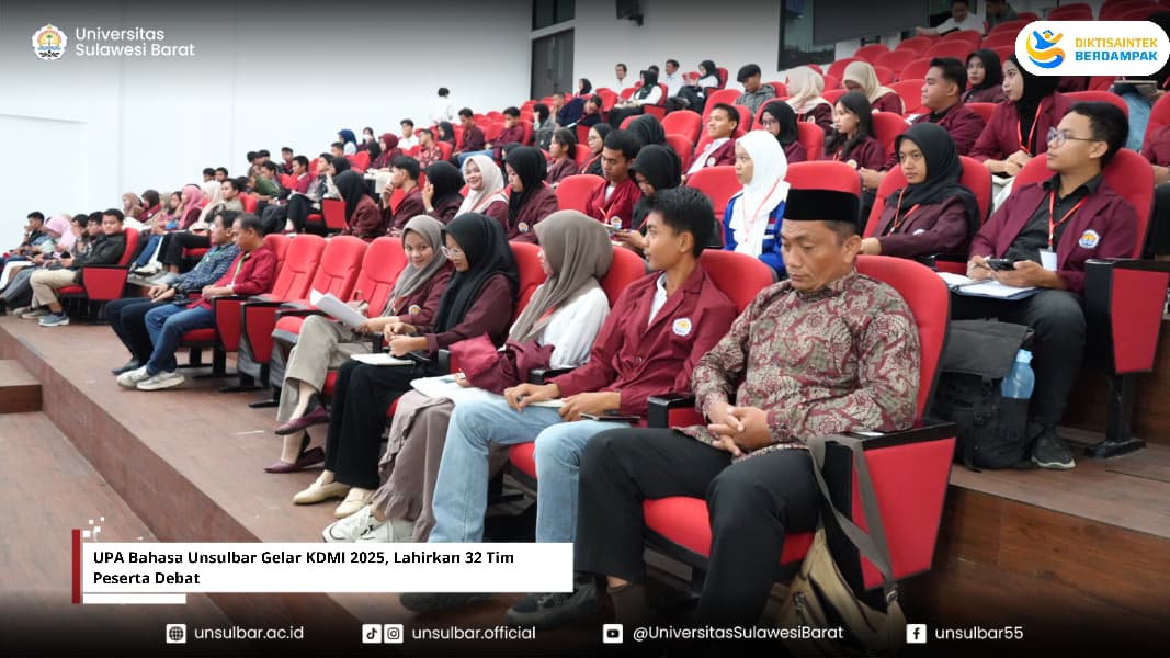 UPA Bahasa Unsulbar Gelar KDMI Tahun 2025, Lahirkan 32 Tim Peserta Debat