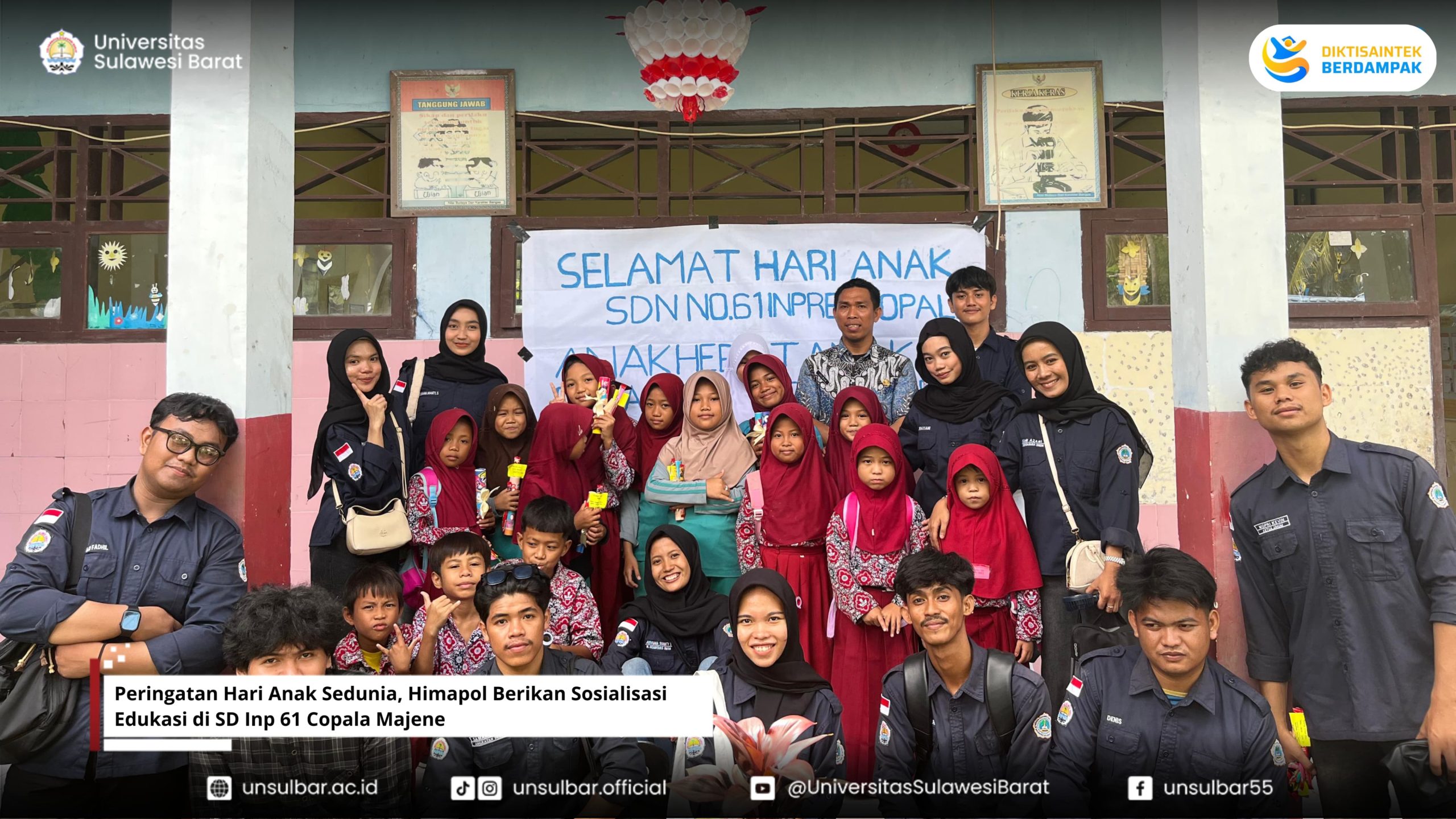 Peringatan Hari Anak Sedunia, Himapol Berikan Sosialisasi Edukasi di SD Inp 61 Copala
