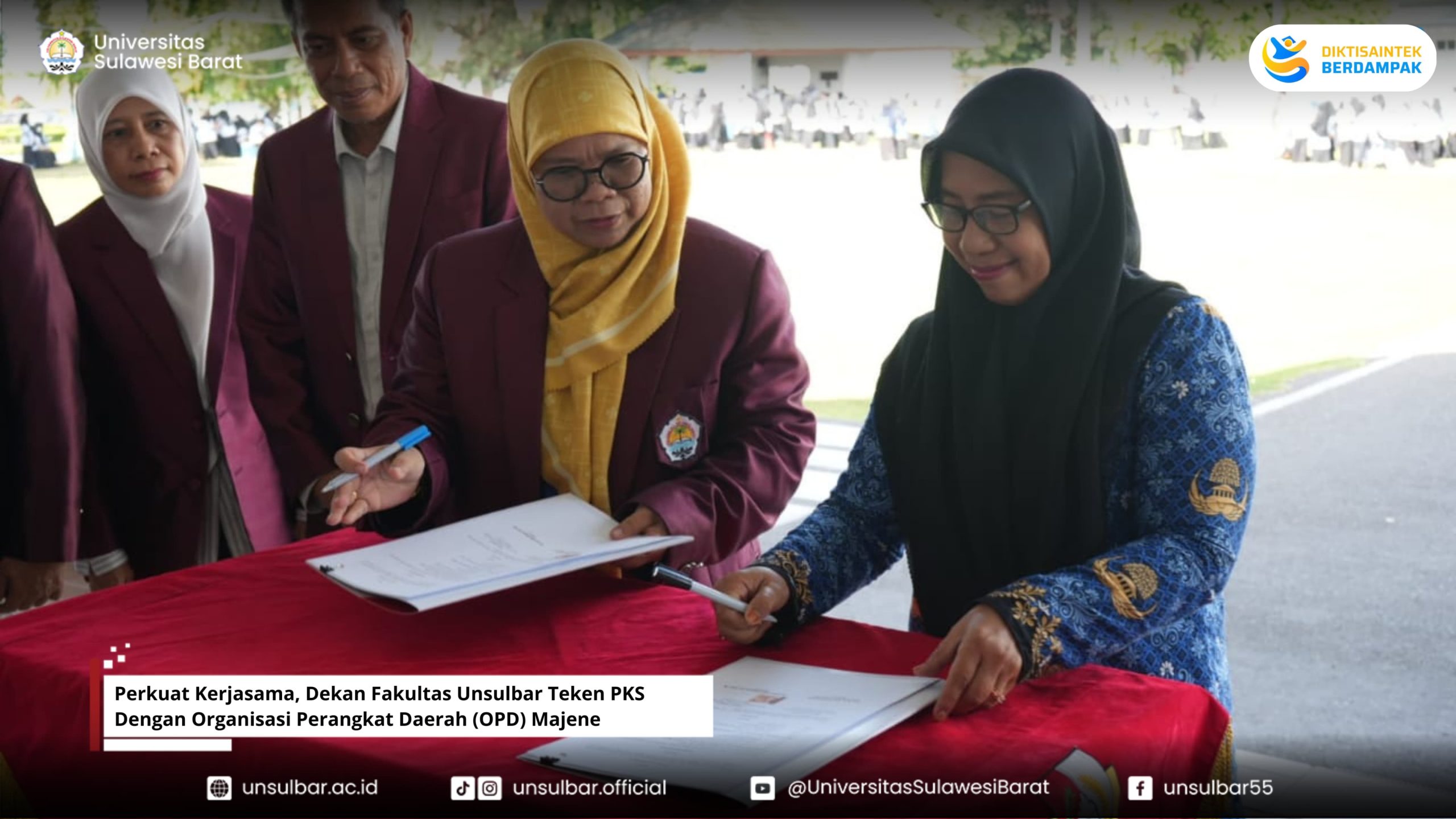 Perkuat Kerjasama, Lingkup Fakultas Unsulbar Teken PKS Dengan Organisasi Perangkat Daerah (OPD) Majene