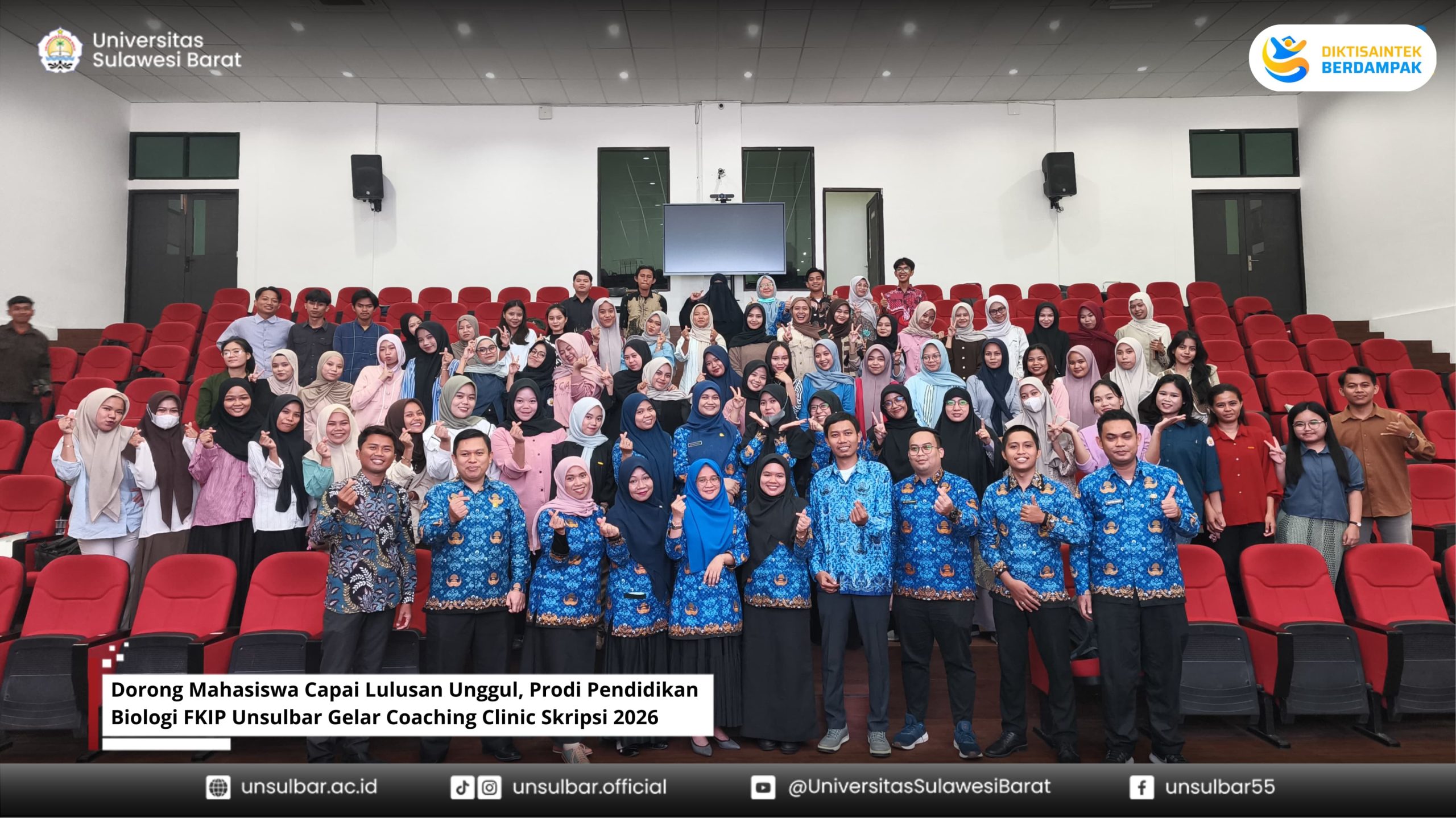 Dorong Mahasiswa Capai Lulusan Unggul, Prodi Pendidikan Biologi FKIP Unsulbar Gelar Coaching Clinic Skripsi