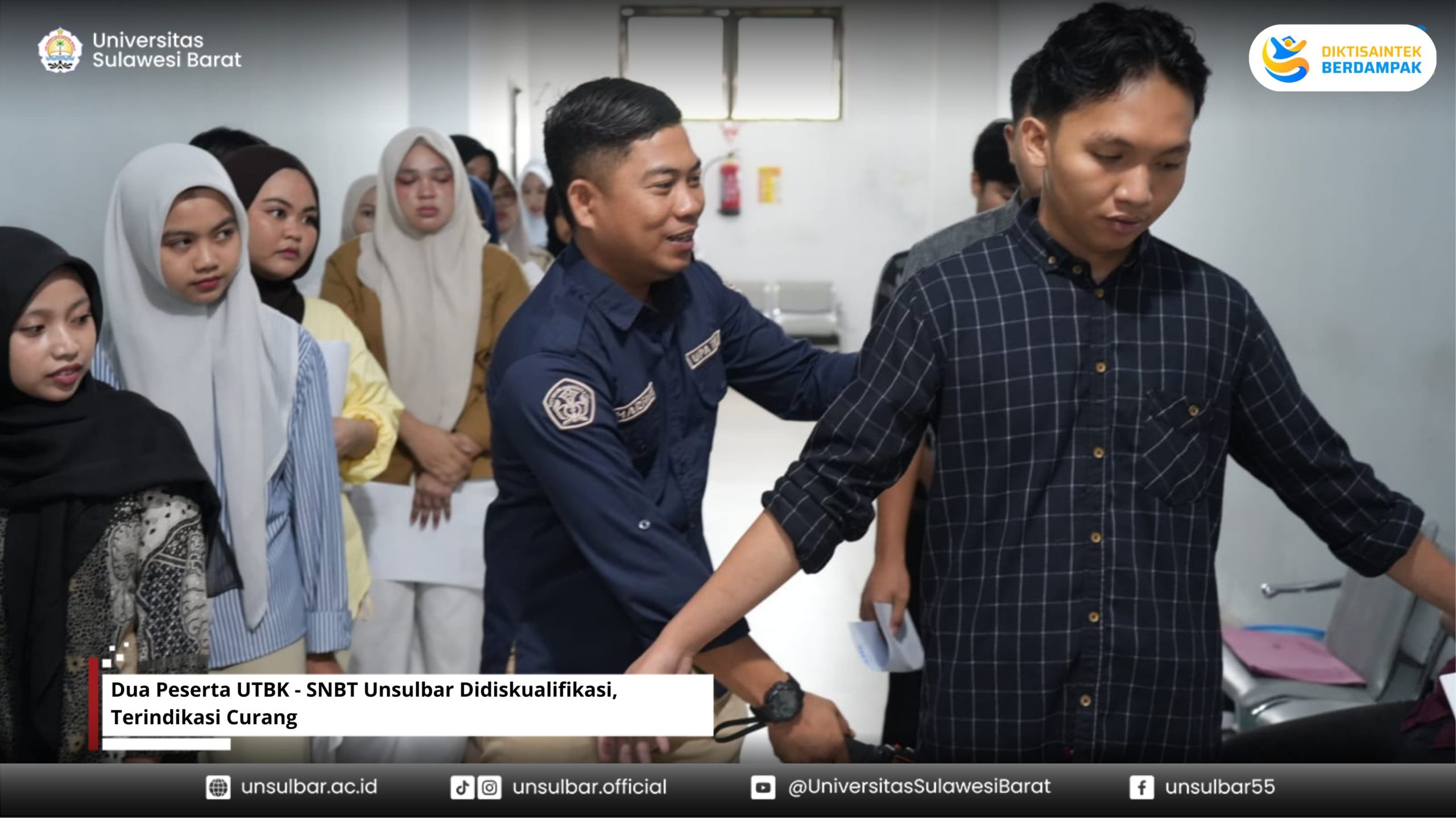 Dua Peserta UTBK - SNBT Unsulbar Didiskualifikasi, Terindikasi Curang