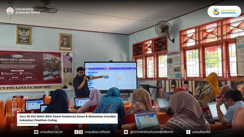 Guru SD Kini Mahir Bikin Game! Kolaborasi Dosen & Mahasiswa Unsulbar Sukseskan Pelatihan Coding