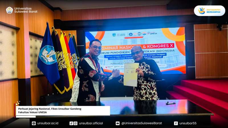 Perkuat Jejaring Nasional, Fikes Unsulbar Gandeng Fakultas Vokasi UNESA