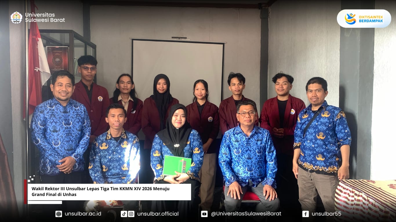 Wakil Rektor III Unsulbar Lepas Tiga Tim KKMN XIV 2026 Menuju Grand Final di Unhas