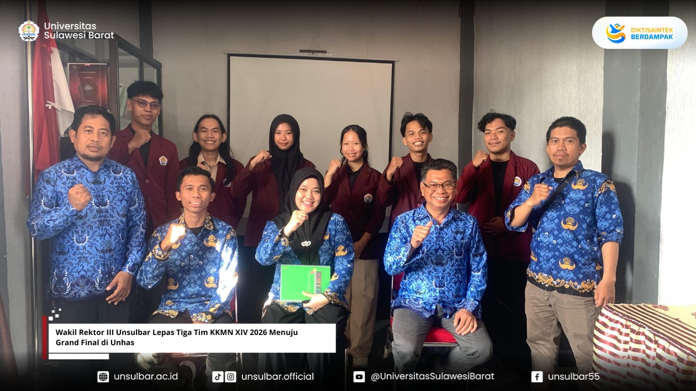 Wakil Rektor III Unsulbar Lepas Tiga Tim KKMN XIV 2026 Menuju Grand Final di Unhas