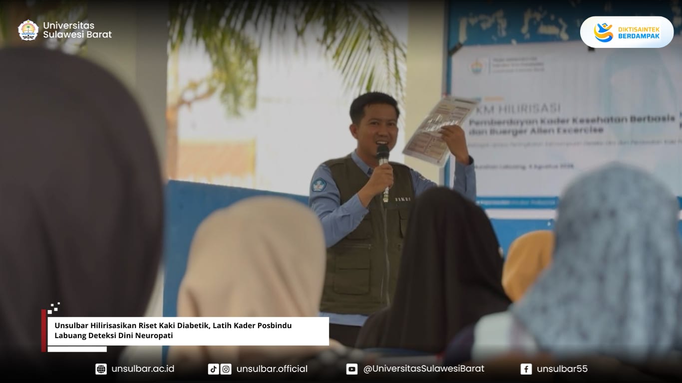 Unsulbar Hilirisasikan Riset Kaki Diabetik, Latih Kader Posbindu Labuang Deteksi Dini Neuropati