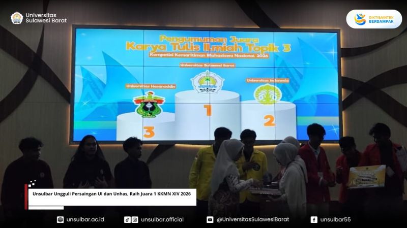 Unsulbar Ungguli Persaingan UI dan Unhas, Raih Juara 1 KKMN XIV 2026