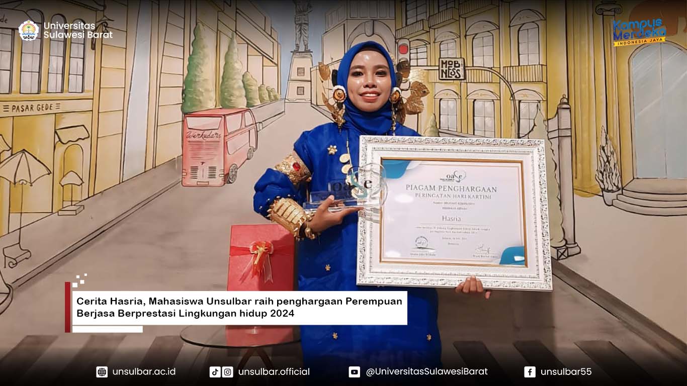 Cerita Hasria, Mahasiswa Unsulbar raih penghargaan Perempuan Berjasa Berprestasi Lingkungan hidup 2024