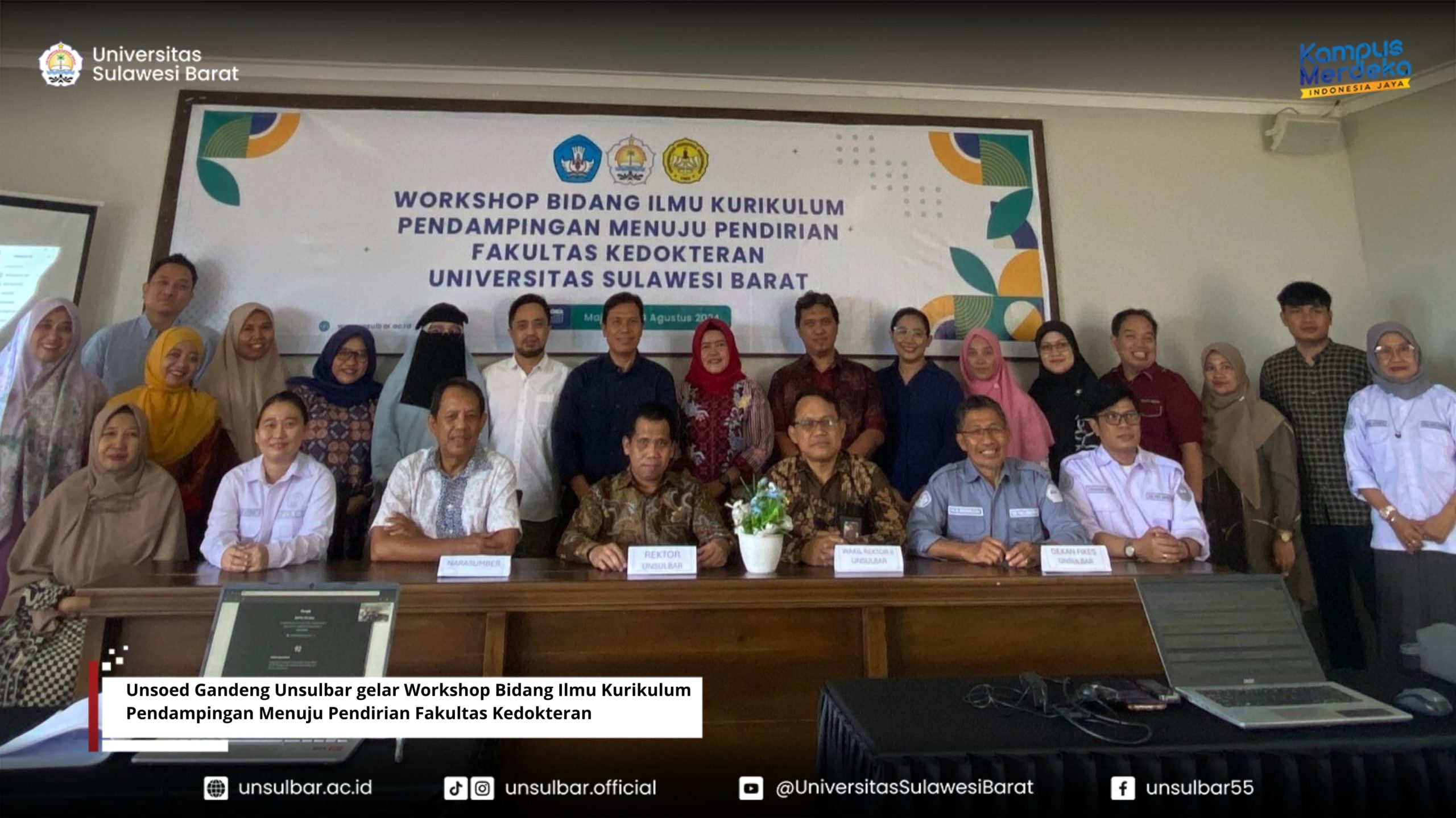 Unsoed Gandeng Unsulbar gelar Workshop Bidang Ilmu Kurikulum Pendampingan Menuju Pendirian Fakultas Kedokteran