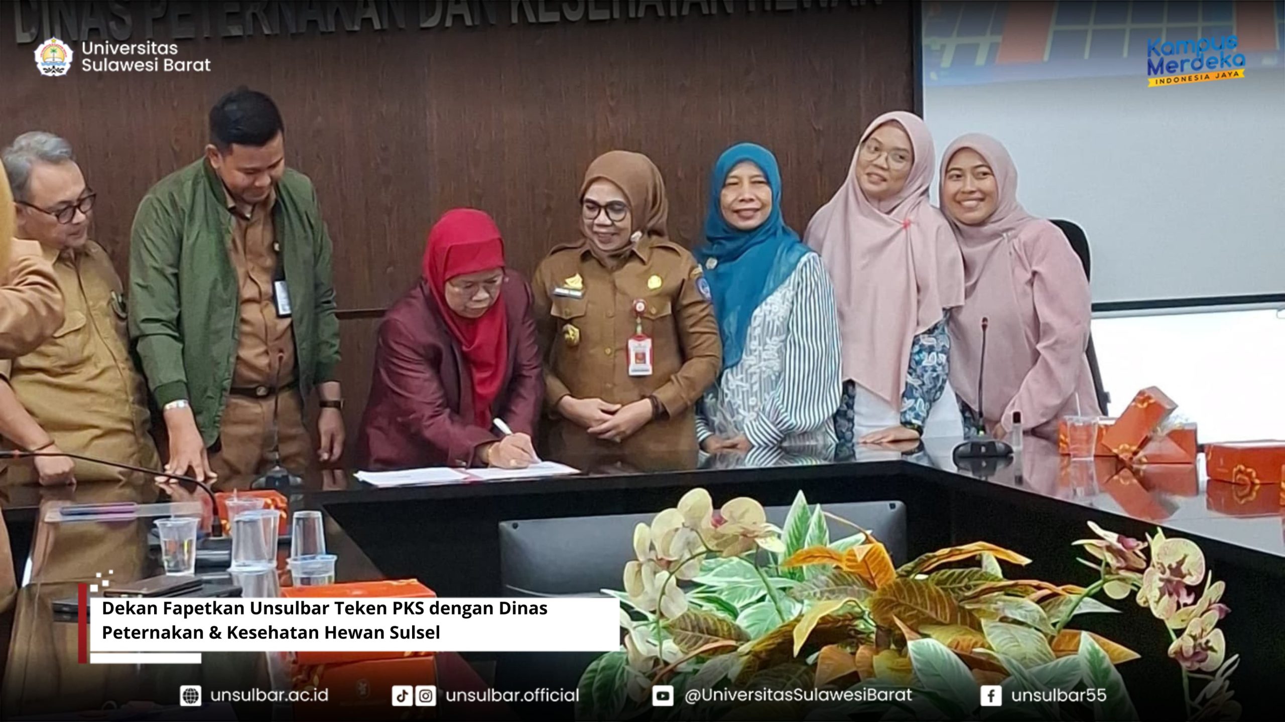 Dekan Fapetkan Unsulbar Teken PKS dengan Dinas Peternakan & Kesehatan Hewan Sulsel