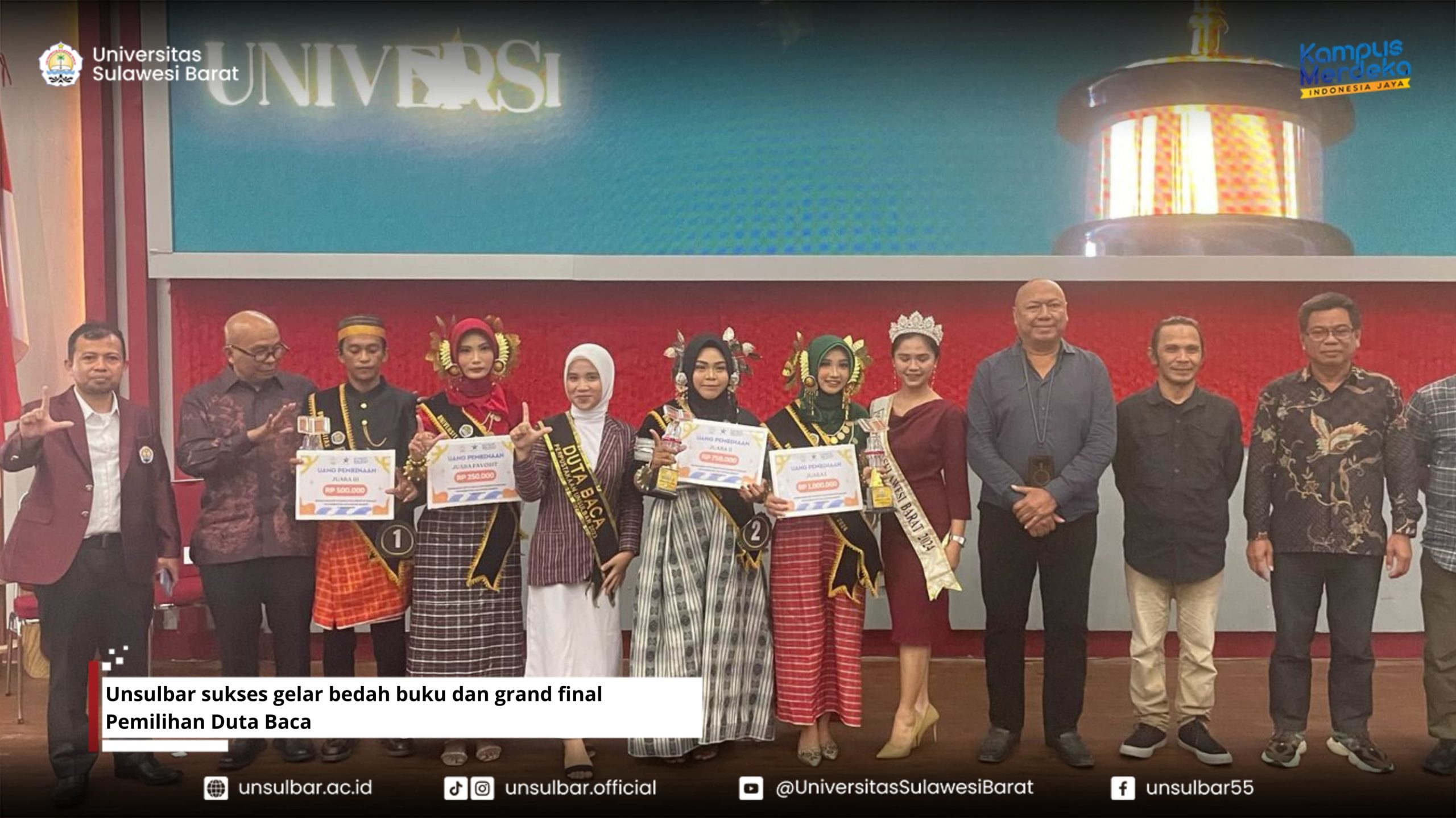 Unsulbar Sukses Gelar Bedah Buku & Grand Final Pemilihan Duta Baca