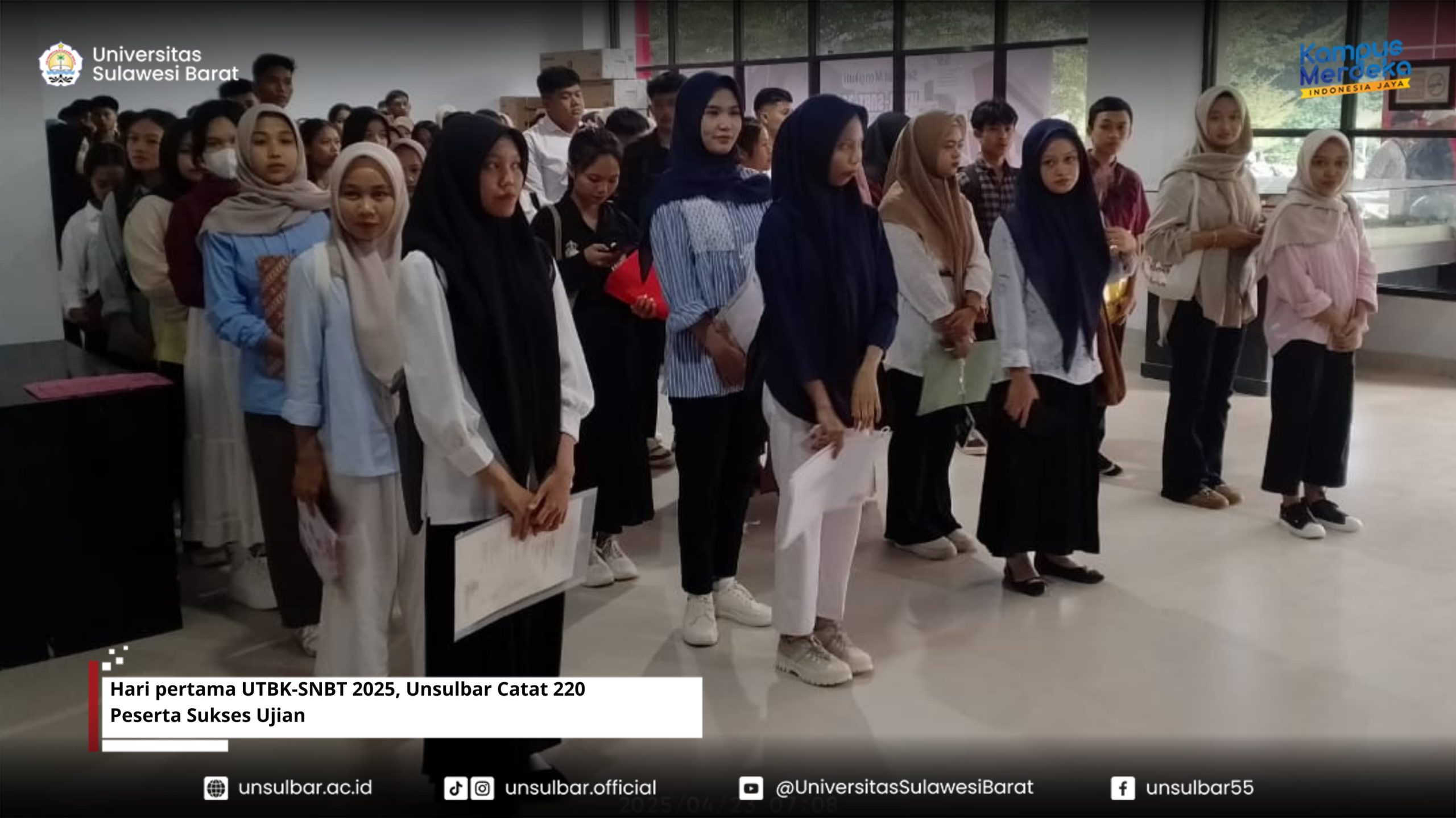 Hari pertama UTBK-SNBT 2025, Unsulbar Catat 220 Peserta Sukses Ujian