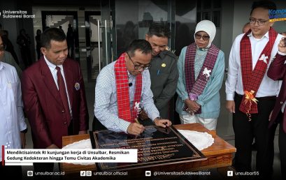 Mendiktisaintek RI kunjungan kerja di Unsulbar, Resmikan Gedung Kedokteran hingga Temu Civitas Akademika