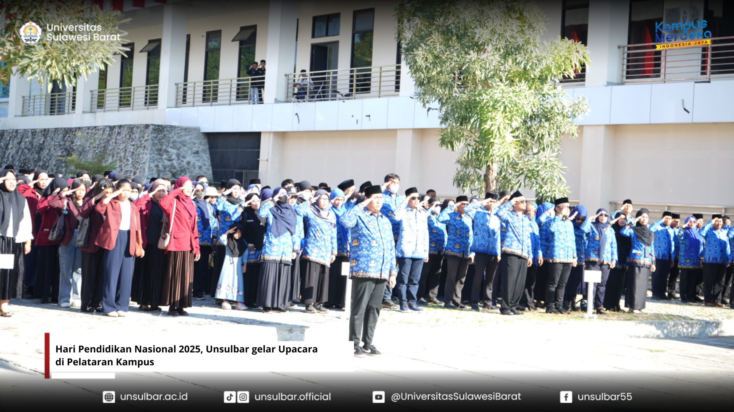 Hari Pendidikan Nasional 2025, Unsulbar gelar Upacara di Pelataran Kampus